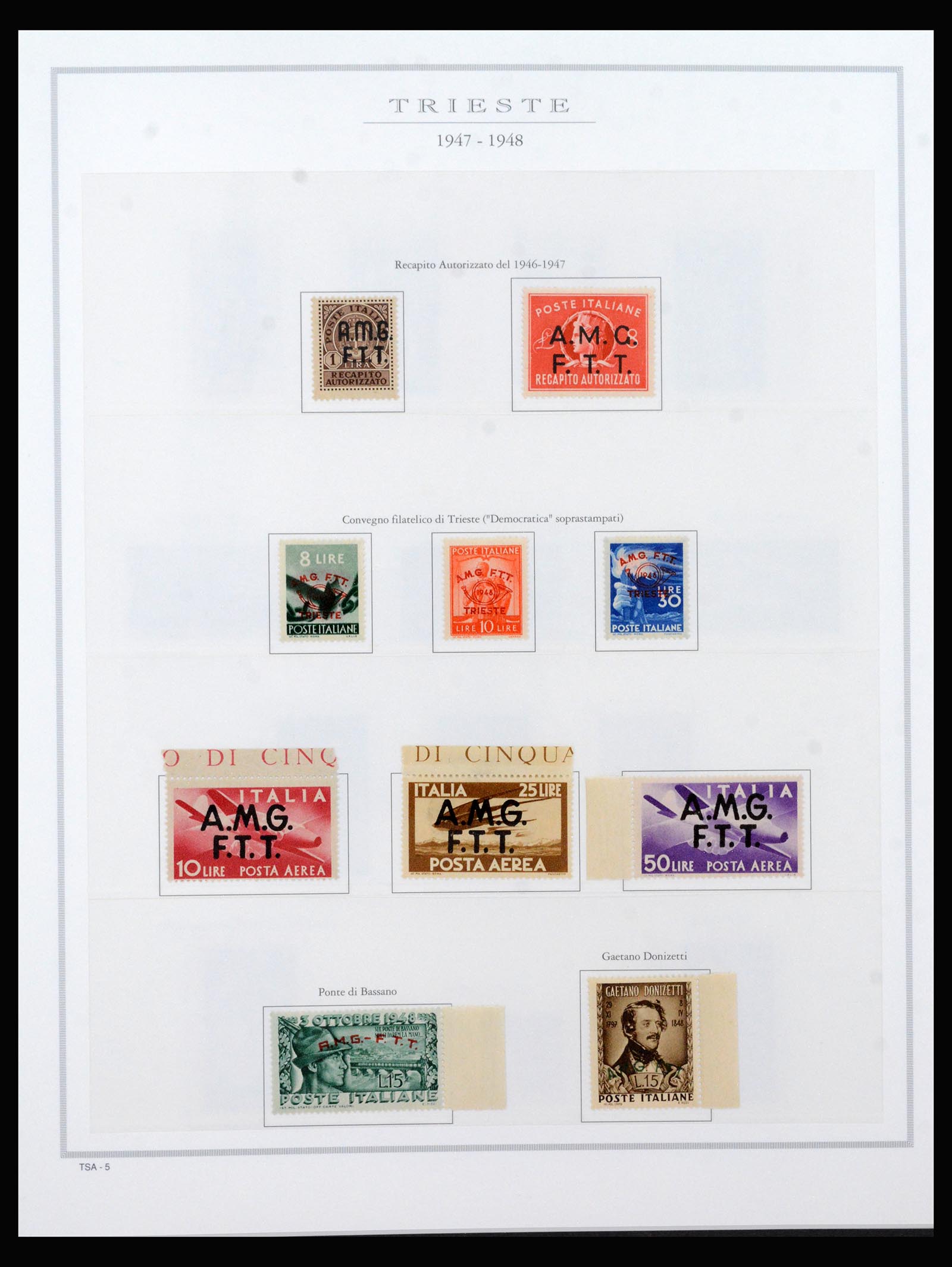 40447 0005 - Stamp collection 40447 Trieste-A complete 1947-1954.