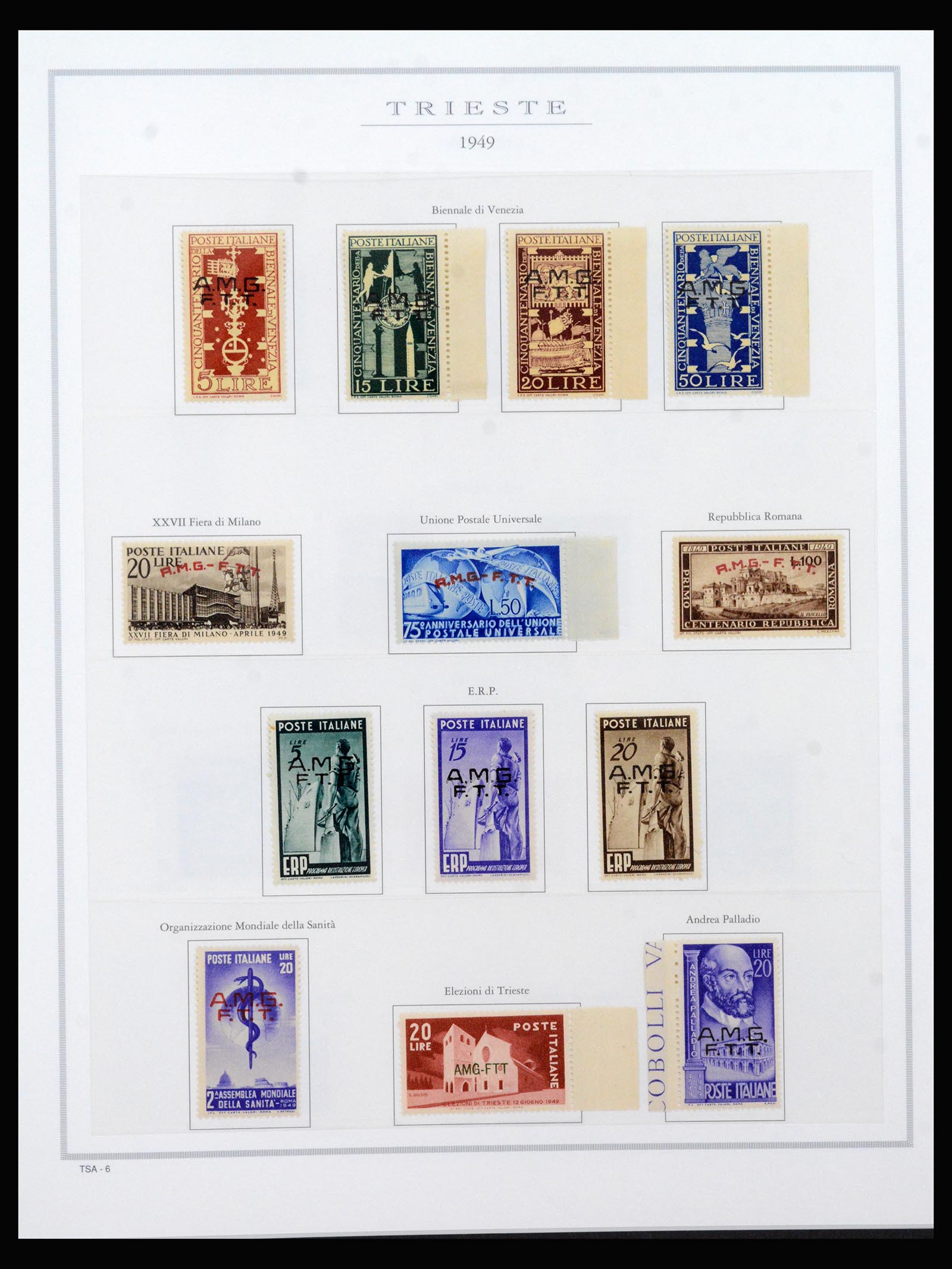 40447 0006 - Stamp collection 40447 Trieste-A complete 1947-1954.