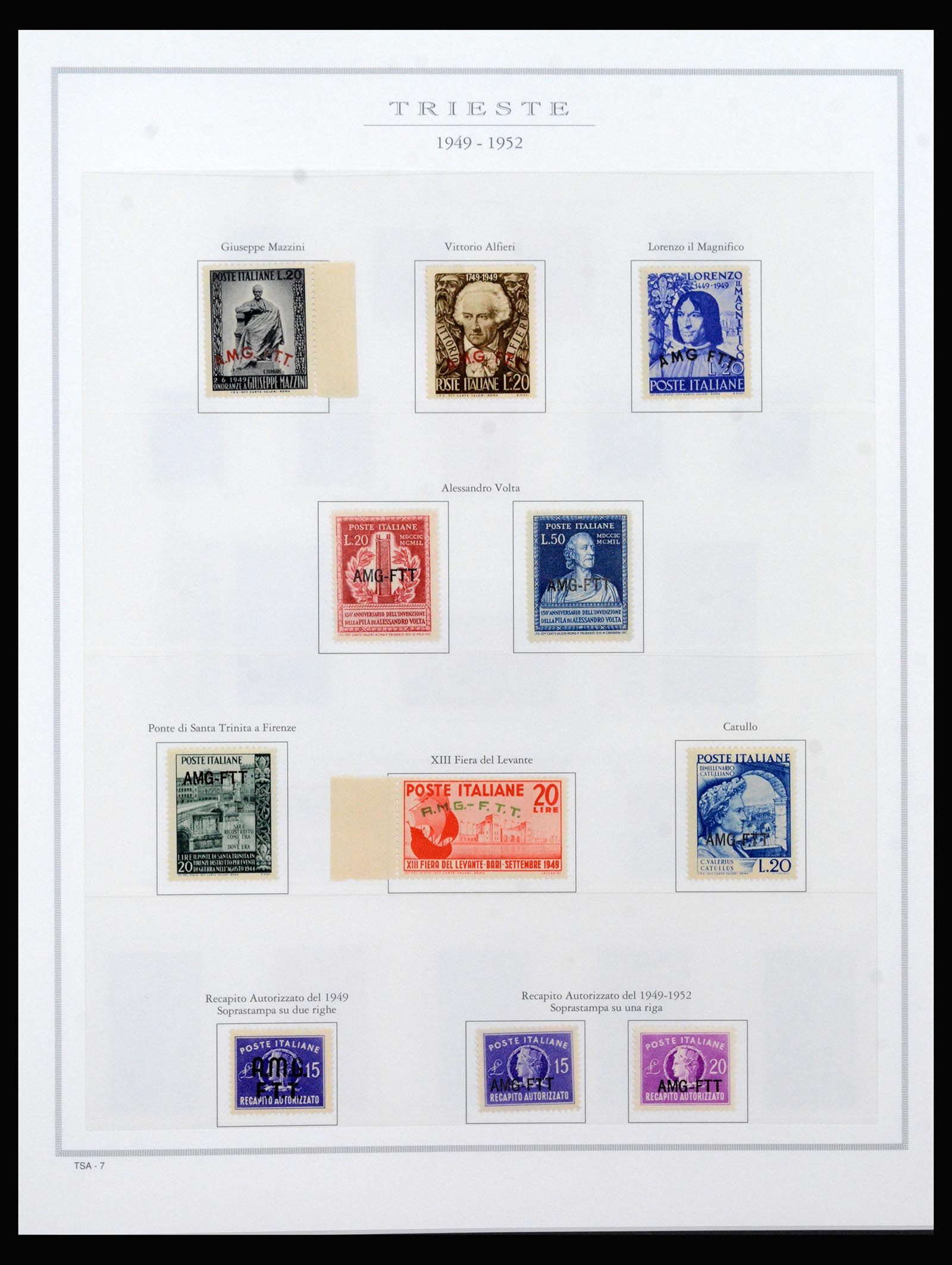 40447 0007 - Stamp collection 40447 Trieste-A complete 1947-1954.