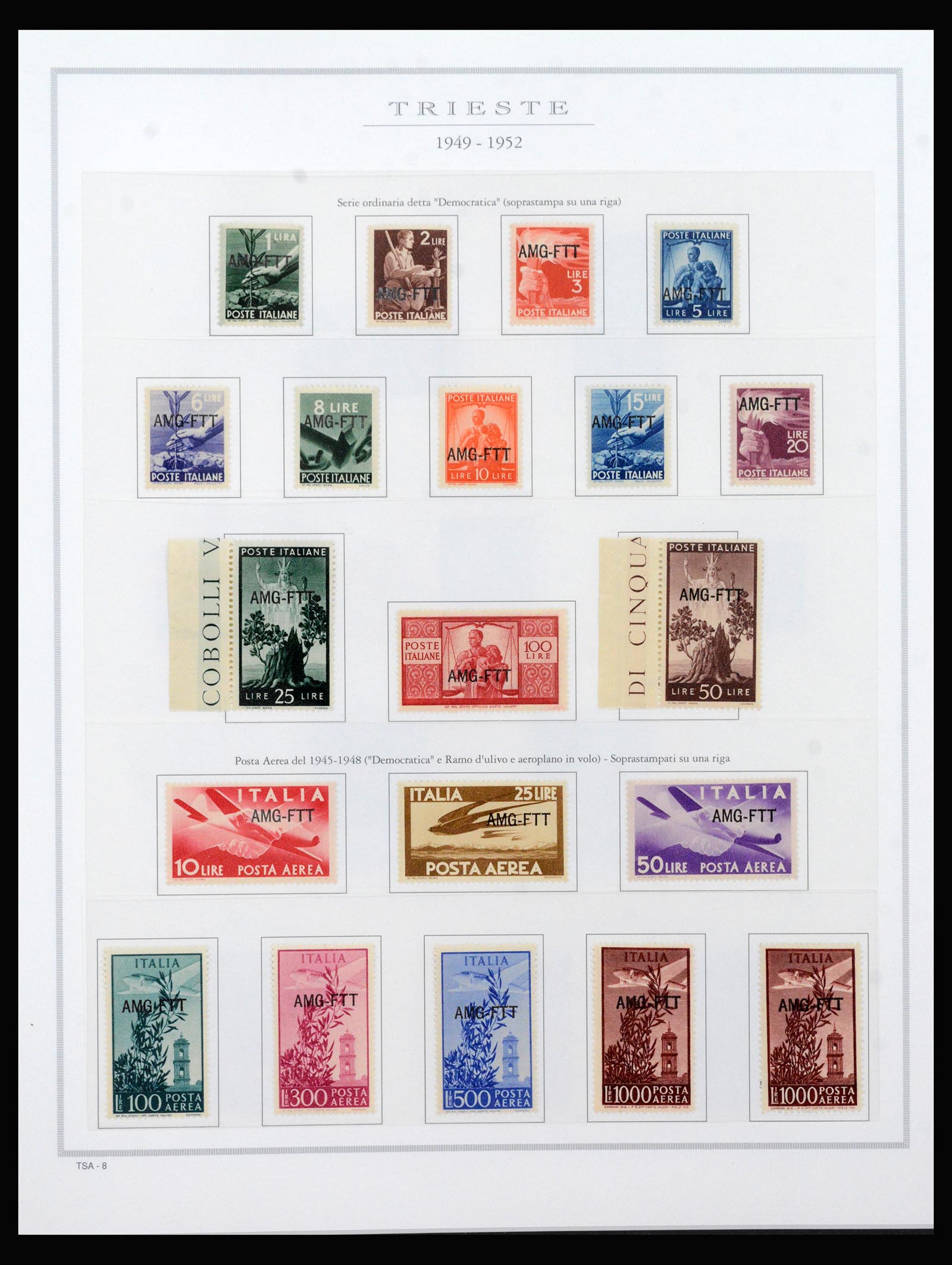 40447 0008 - Stamp collection 40447 Trieste-A complete 1947-1954.