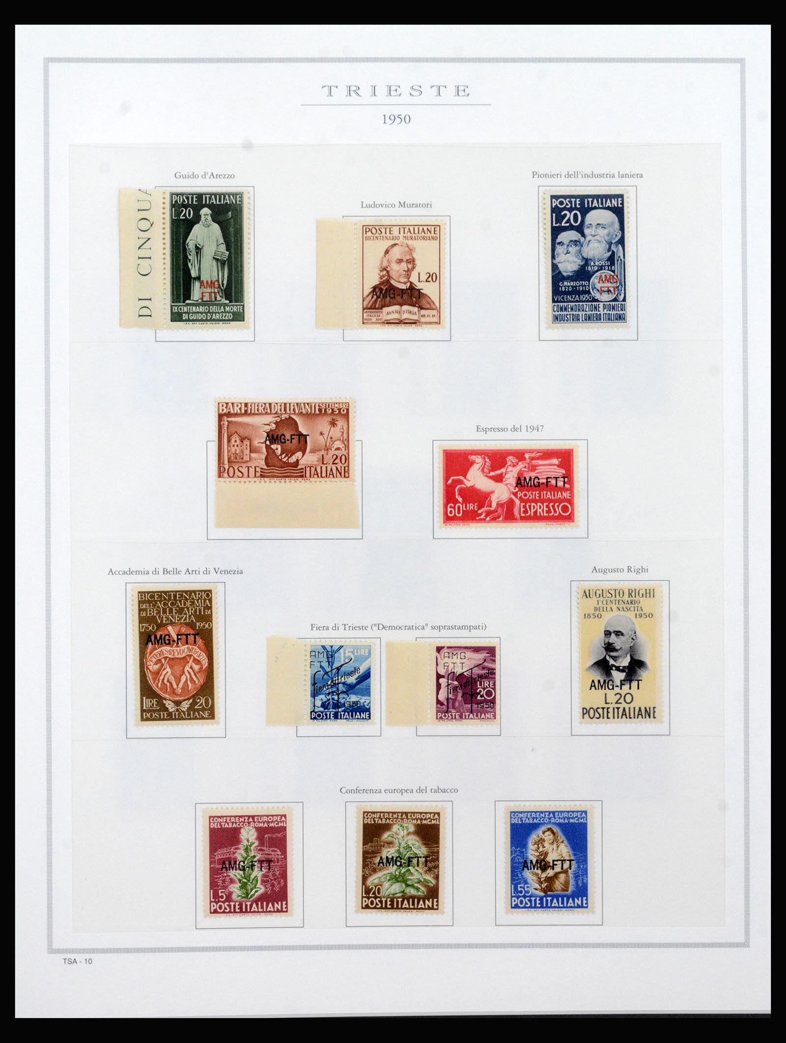 40447 0010 - Stamp collection 40447 Trieste-A complete 1947-1954.