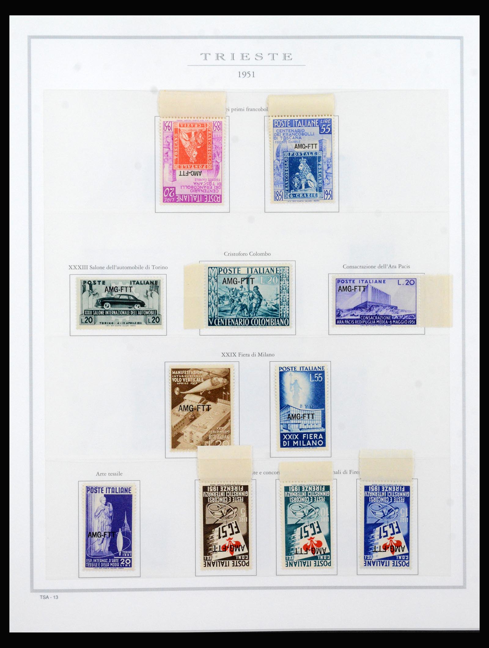 40447 0013 - Stamp collection 40447 Trieste-A complete 1947-1954.