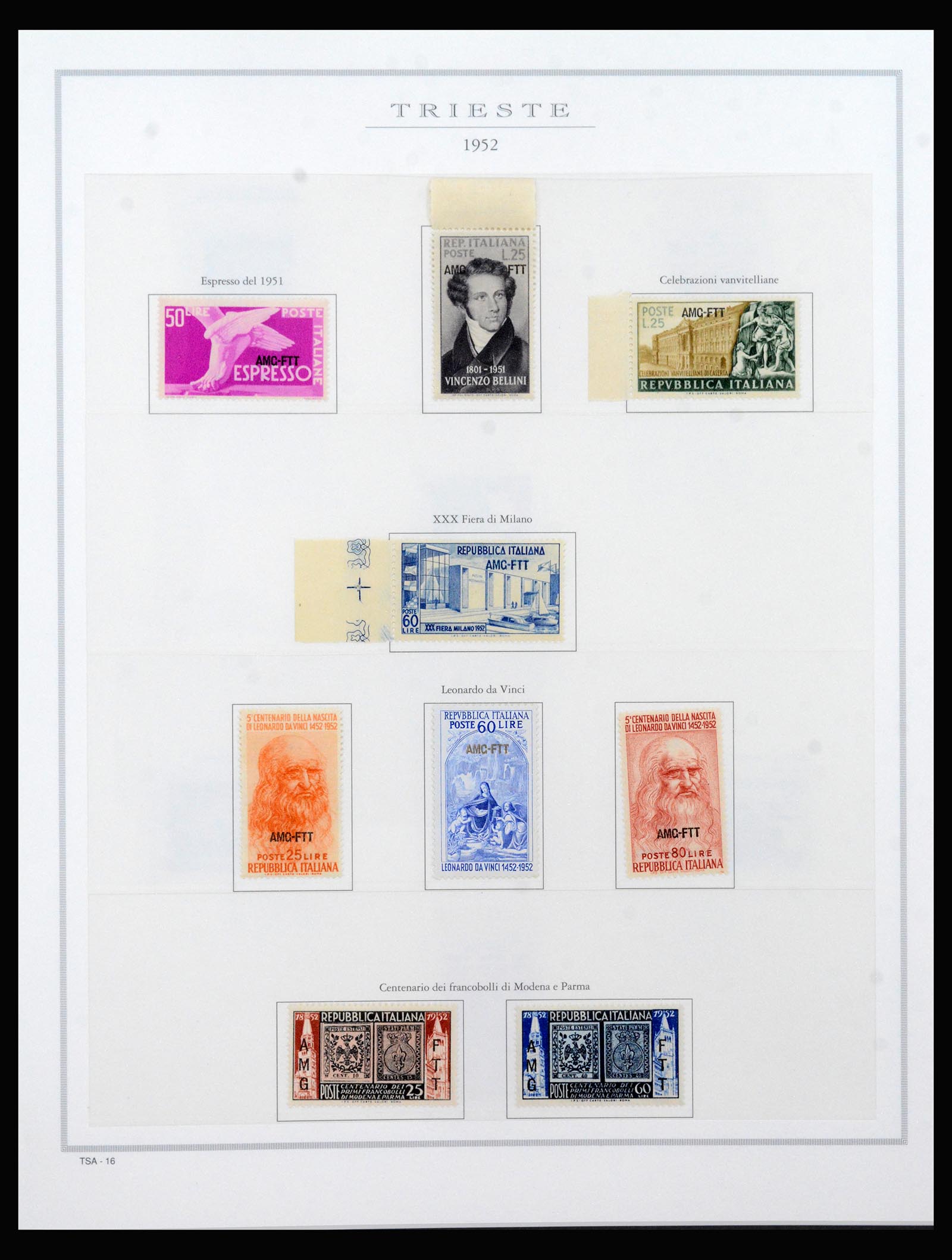 40447 0016 - Stamp collection 40447 Trieste-A complete 1947-1954.