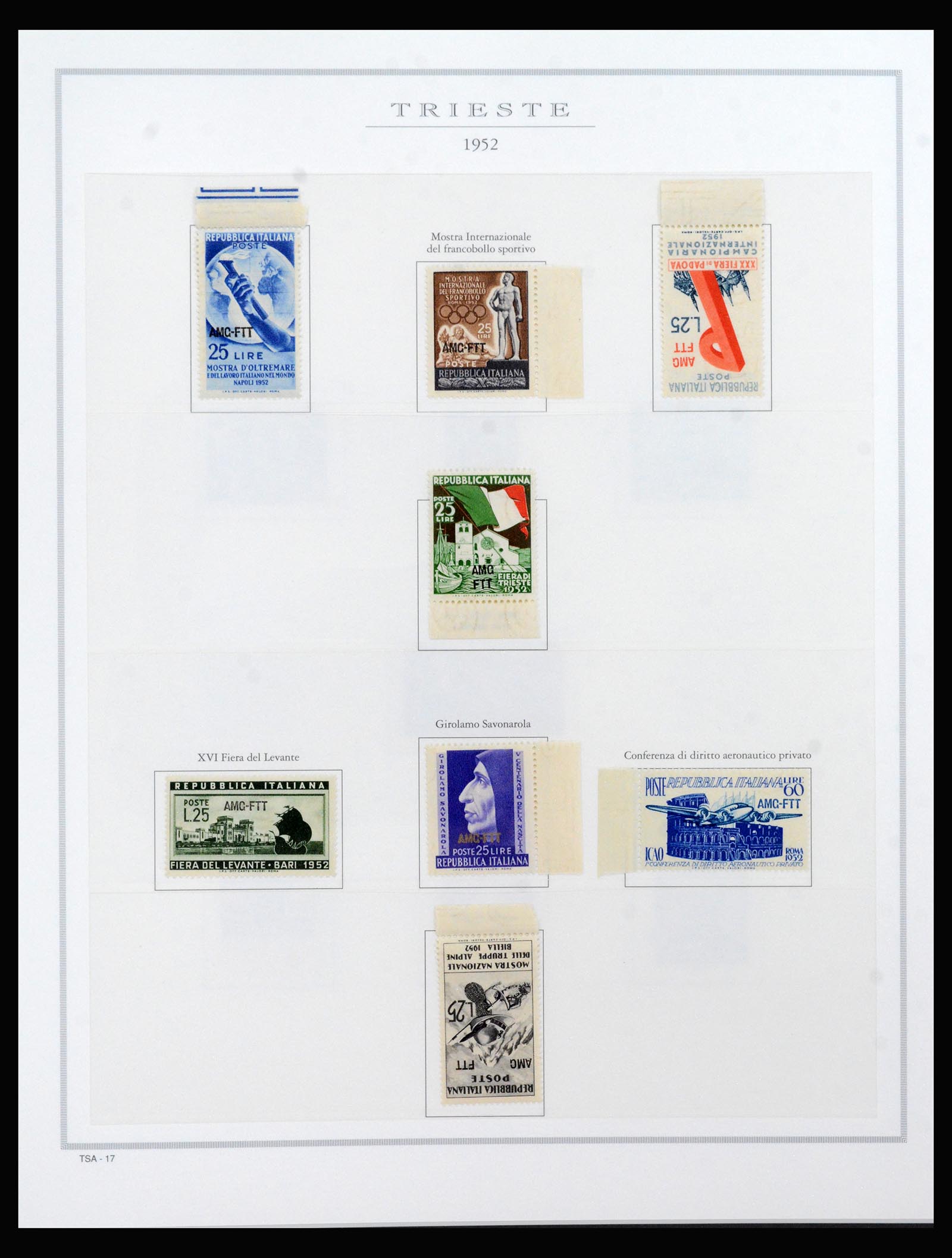40447 0017 - Stamp collection 40447 Trieste-A complete 1947-1954.