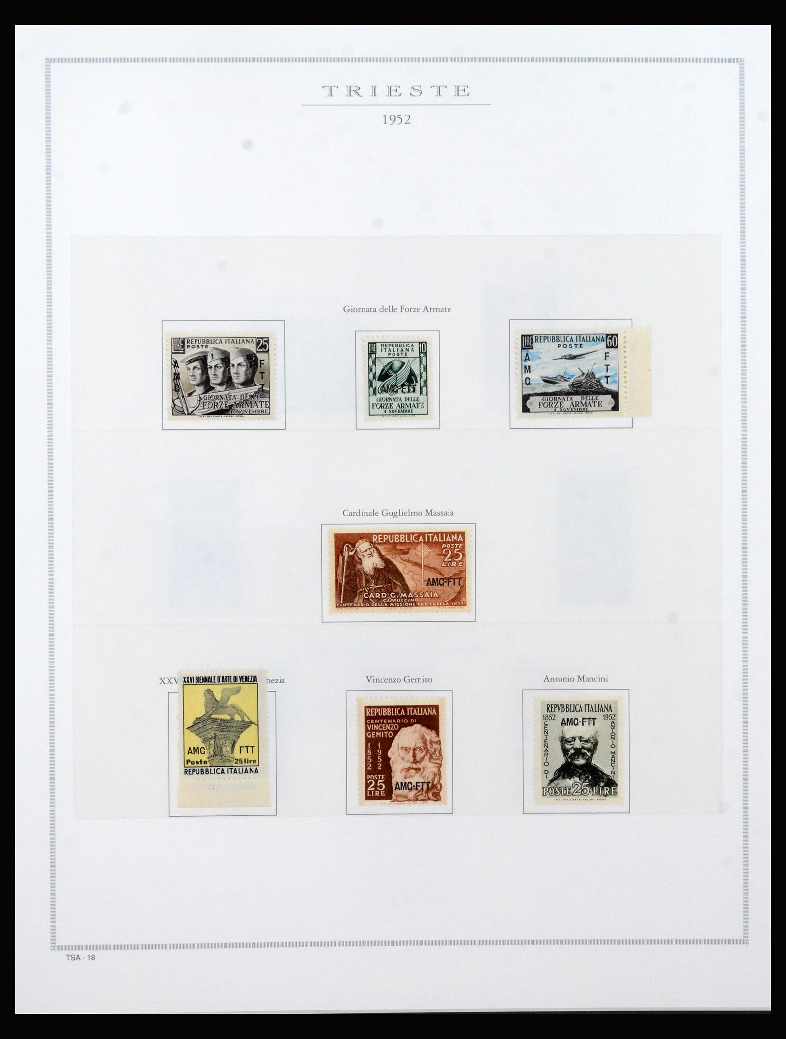 40447 0018 - Stamp collection 40447 Trieste-A complete 1947-1954.