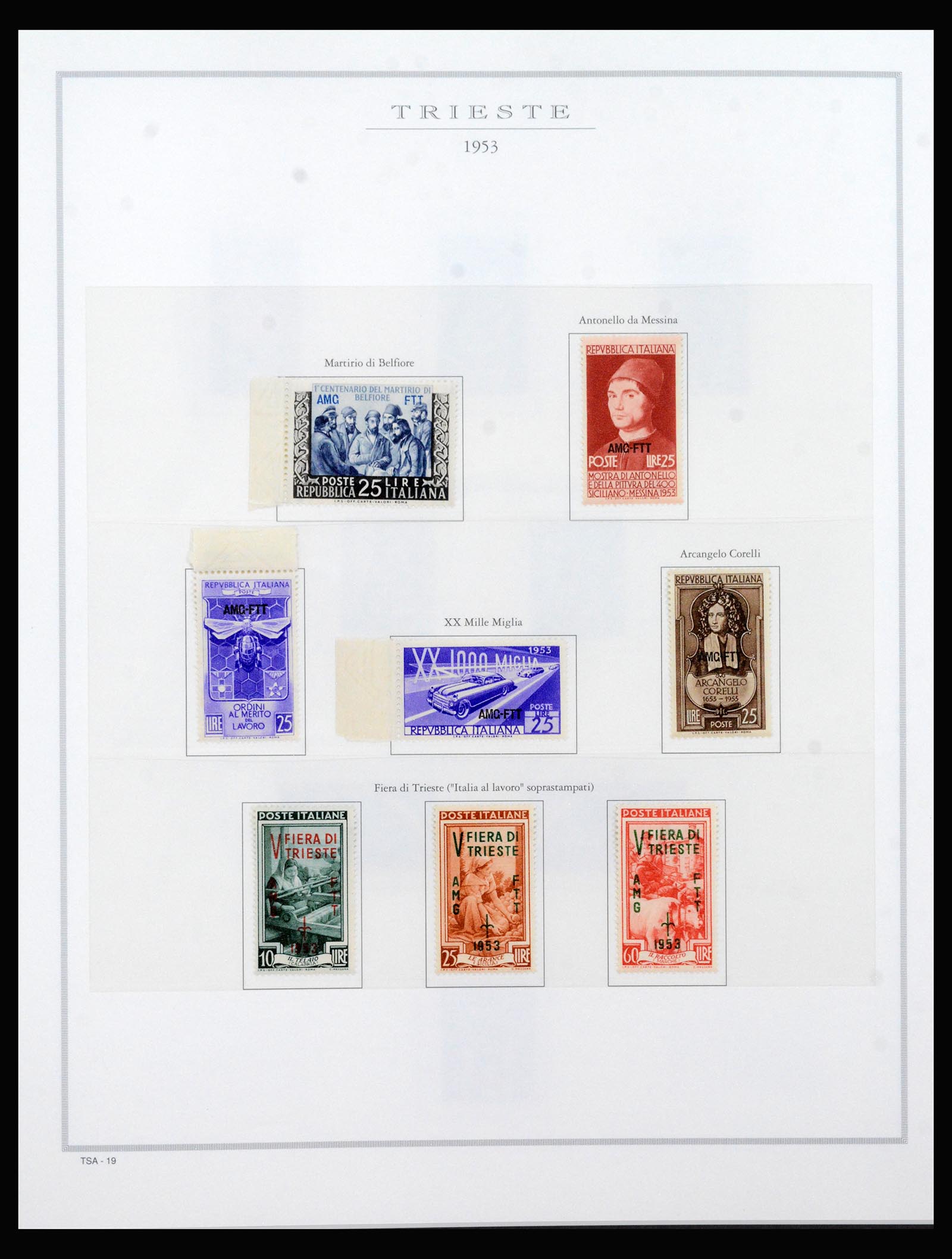 40447 0019 - Stamp collection 40447 Trieste-A complete 1947-1954.