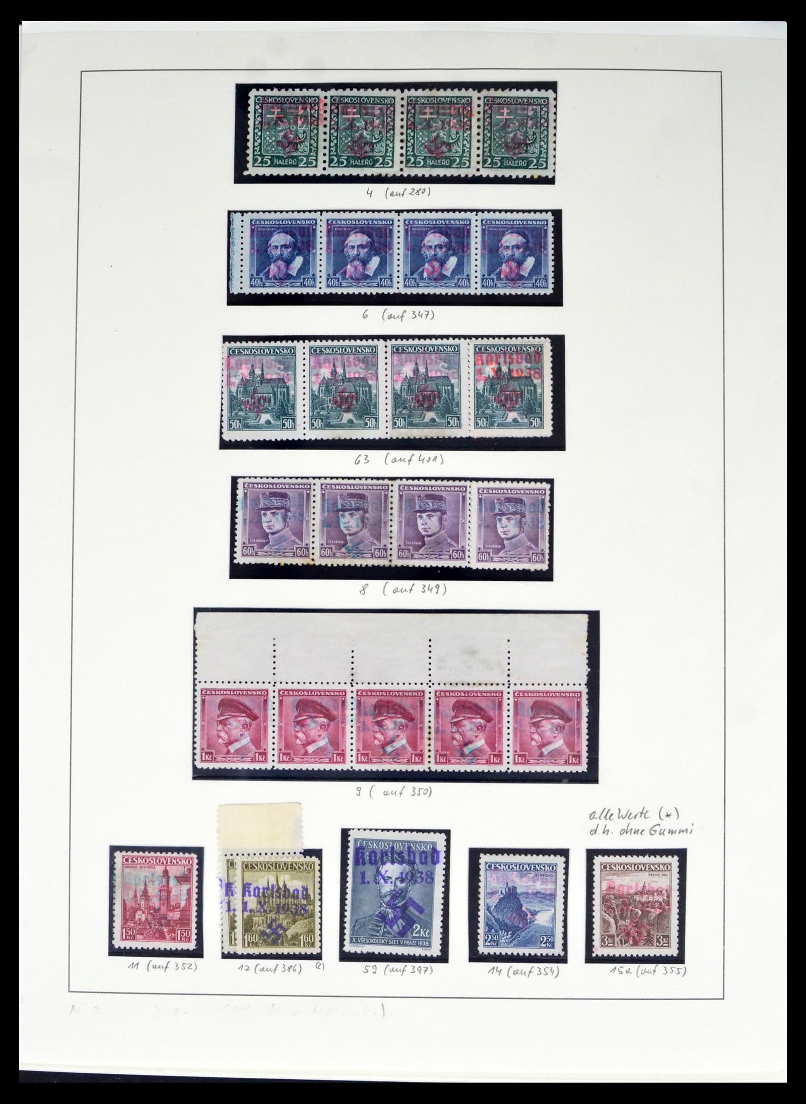 40450 0001 - Postzegel verzameling 40450 Sudetenland 1933-1945.
