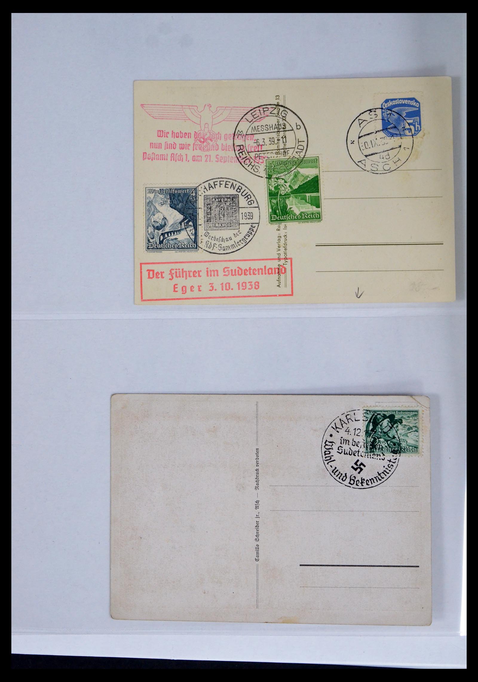 40450 0003 - Postzegel verzameling 40450 Sudetenland 1933-1945.