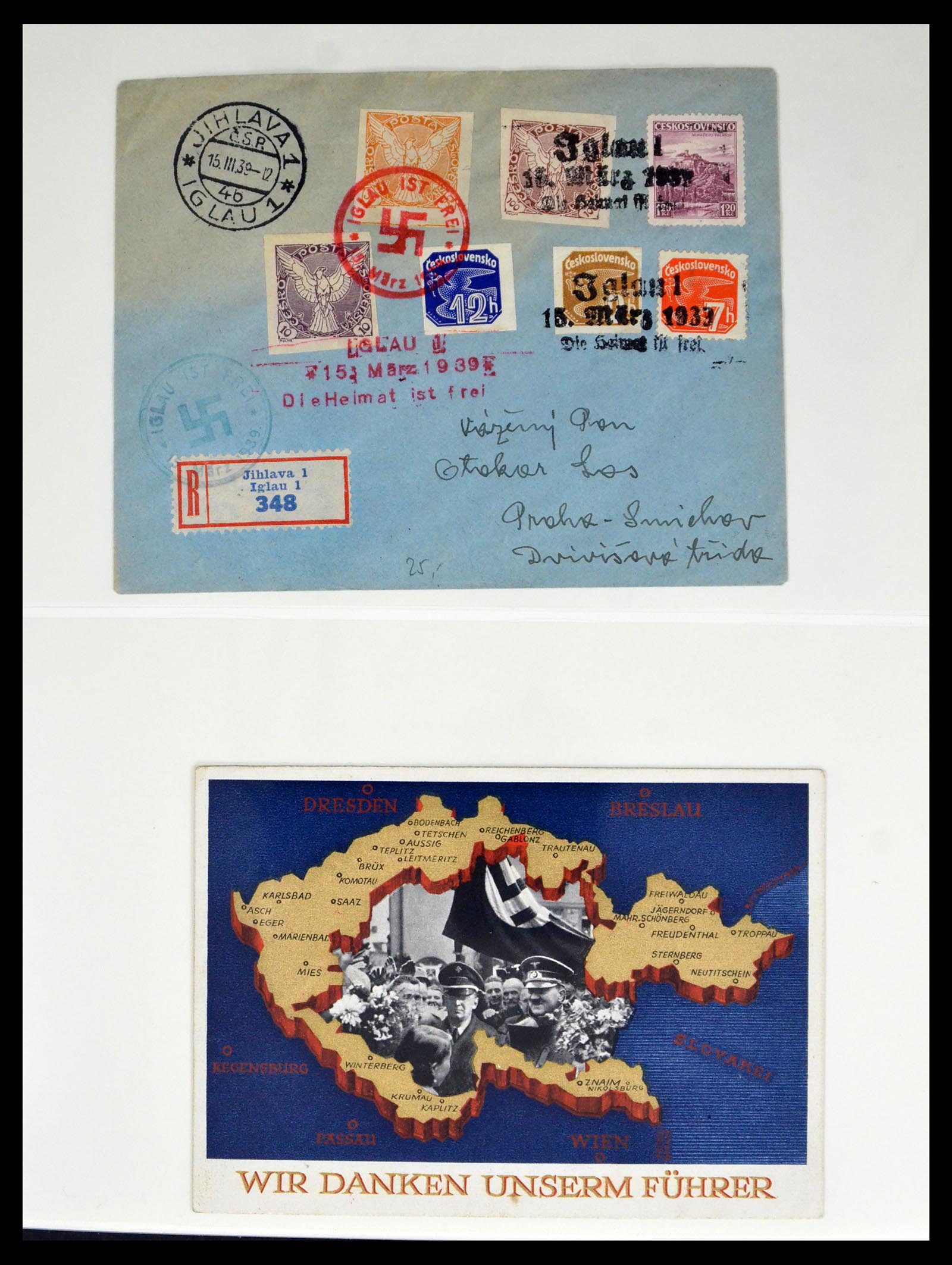 40450 0004 - Postzegel verzameling 40450 Sudetenland 1933-1945.