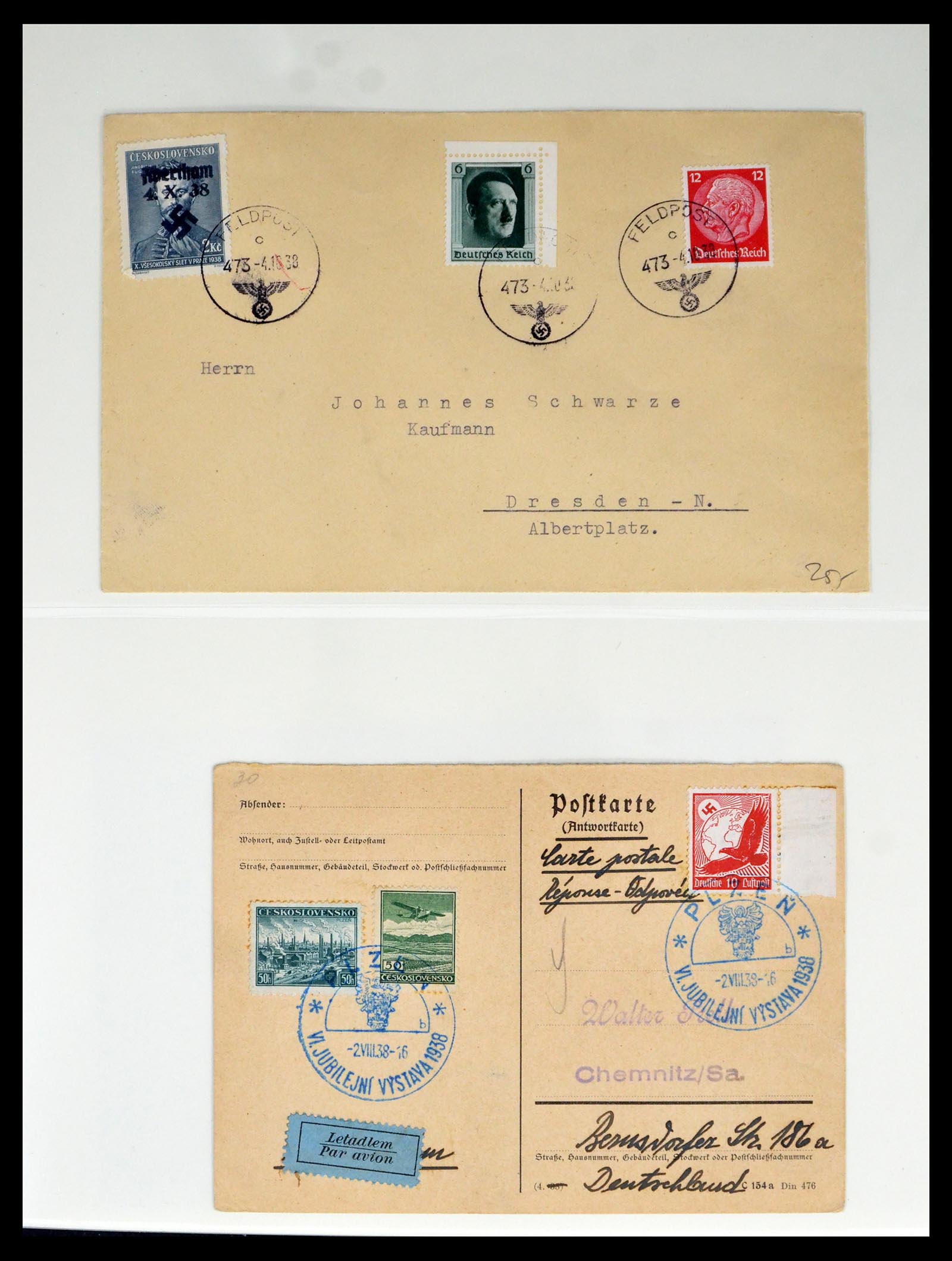 40450 0006 - Postzegel verzameling 40450 Sudetenland 1933-1945.