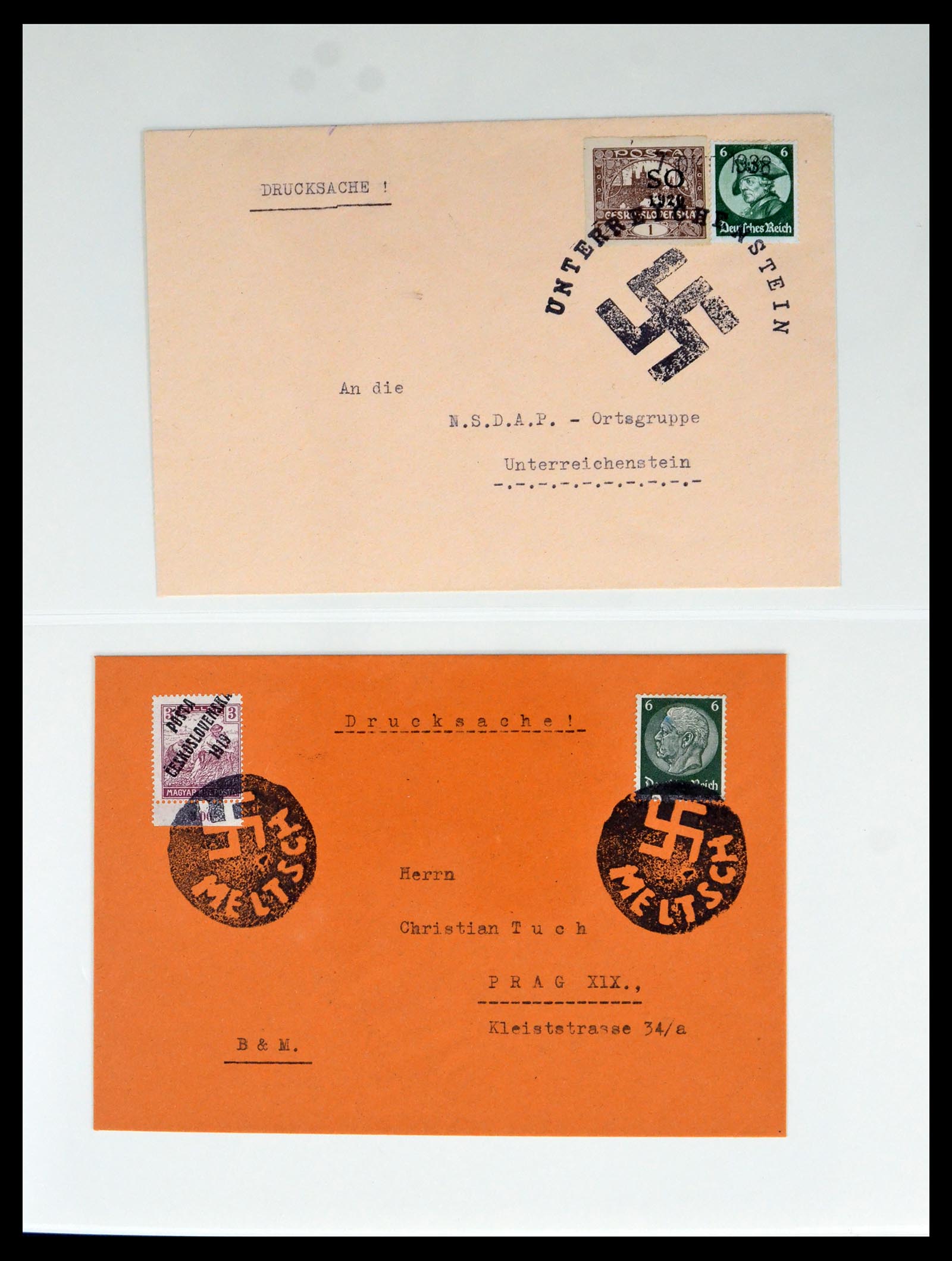 40450 0008 - Postzegel verzameling 40450 Sudetenland 1933-1945.
