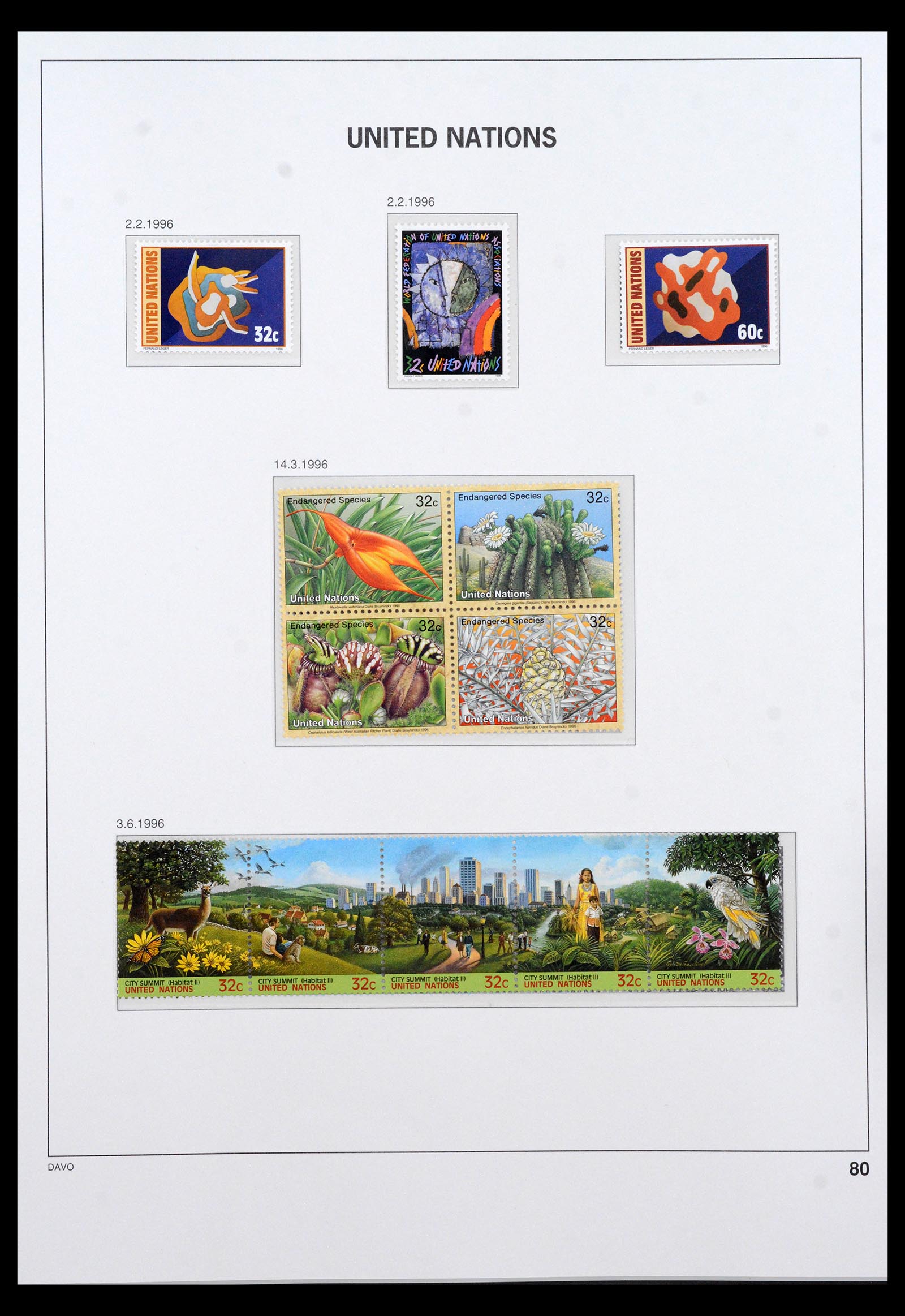 40454 0001 - Postzegel verzameling 40454 Verenigde Naties t/m 2010.
