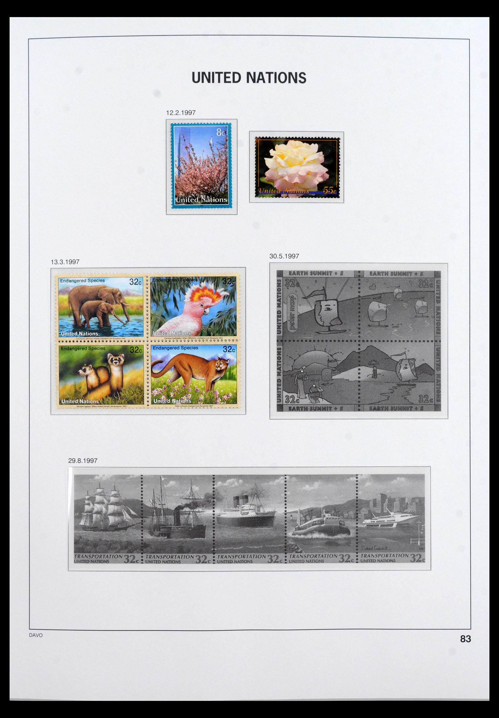 40454 0003 - Postzegel verzameling 40454 Verenigde Naties t/m 2010.