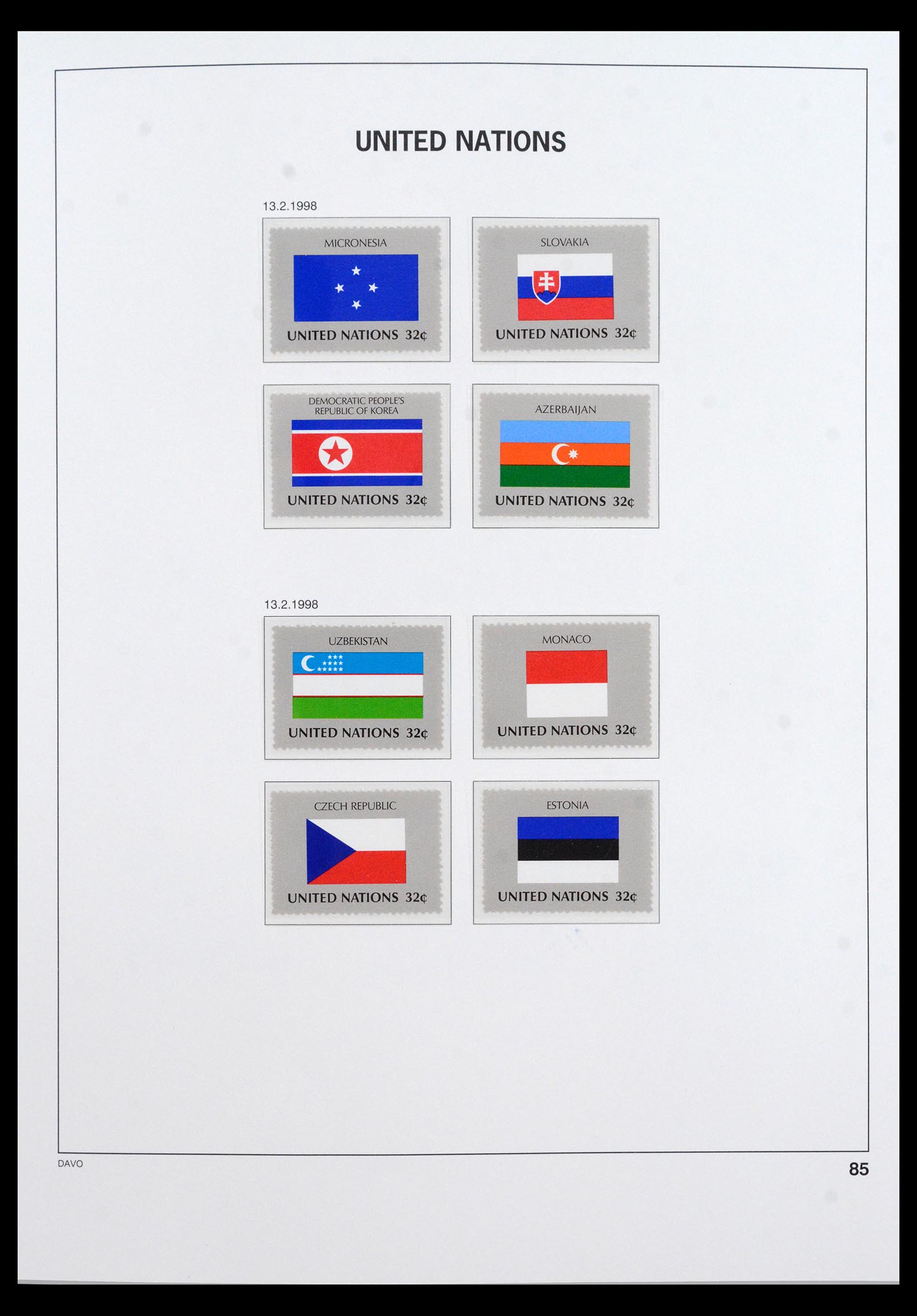 40454 0005 - Postzegel verzameling 40454 Verenigde Naties t/m 2010.