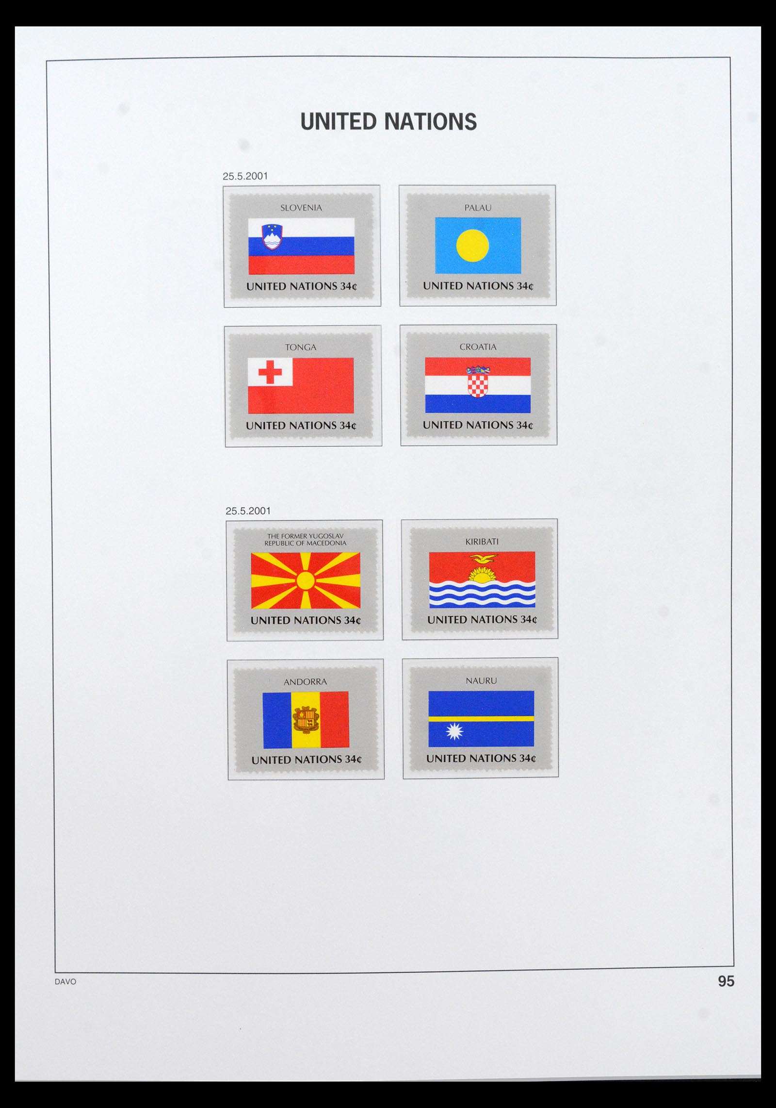 40454 0015 - Postzegel verzameling 40454 Verenigde Naties t/m 2010.