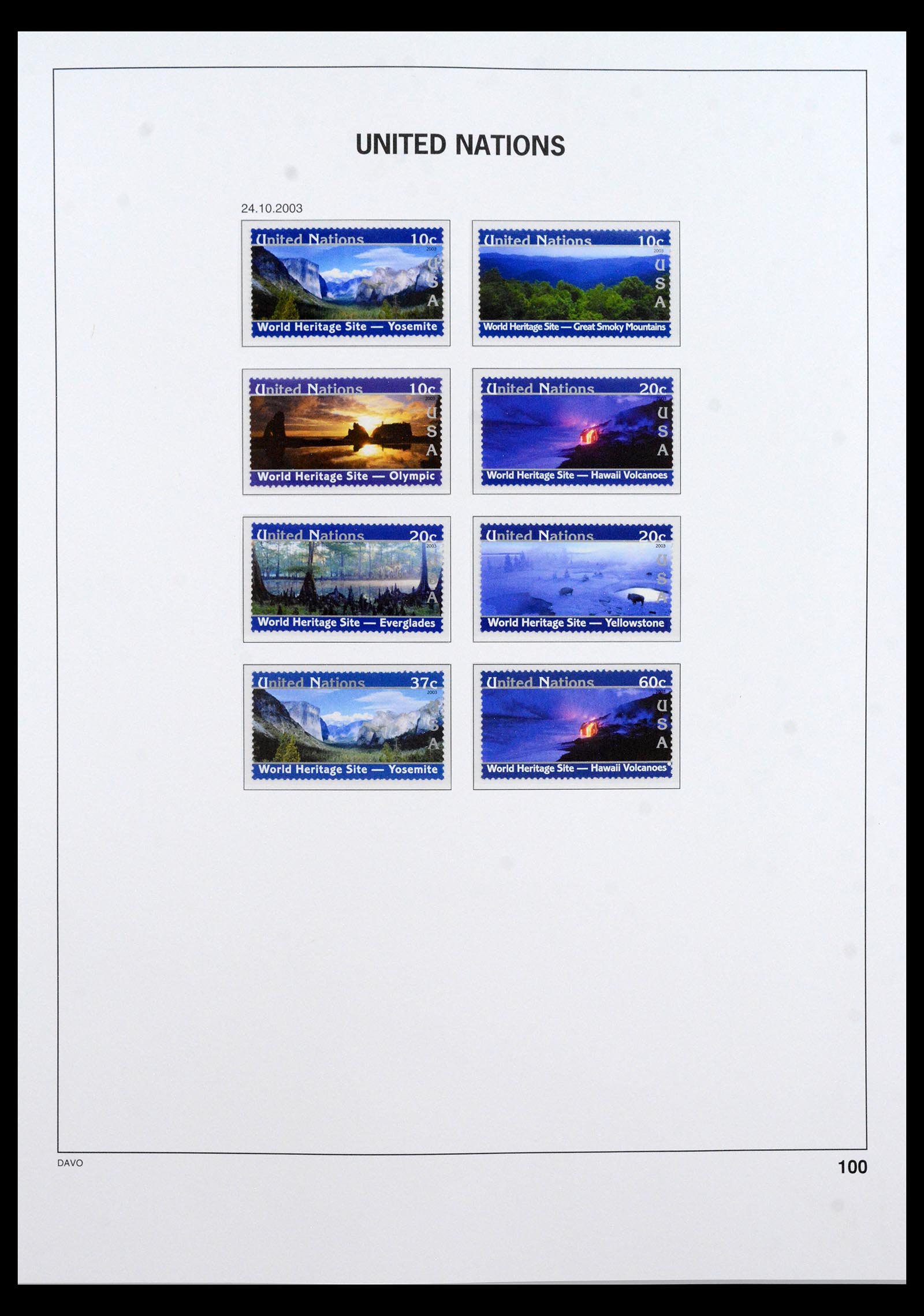 40454 0020 - Postzegel verzameling 40454 Verenigde Naties t/m 2010.