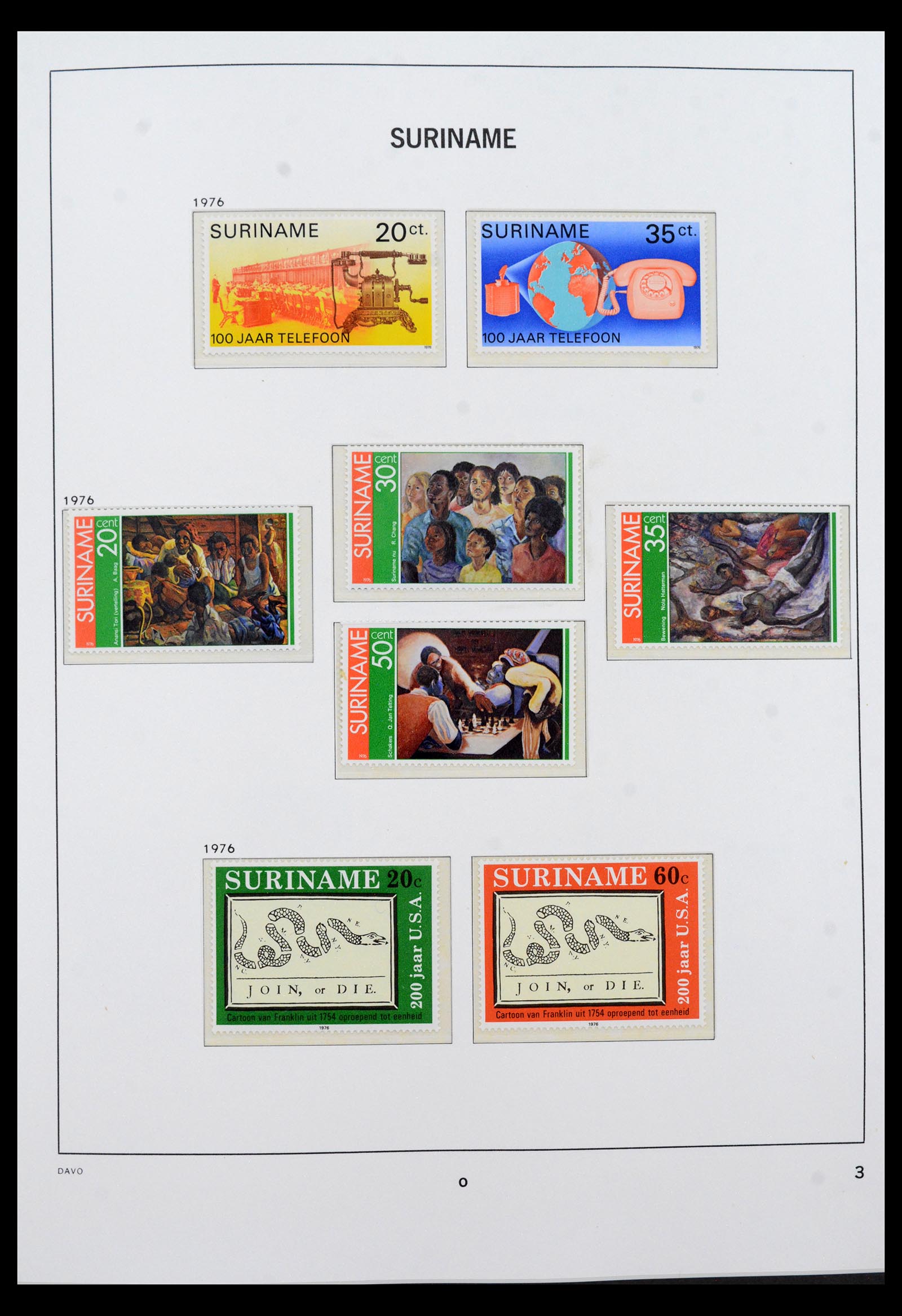 40458 0003 - Postzegel verzameling 40458 Suriname 1975-2004.