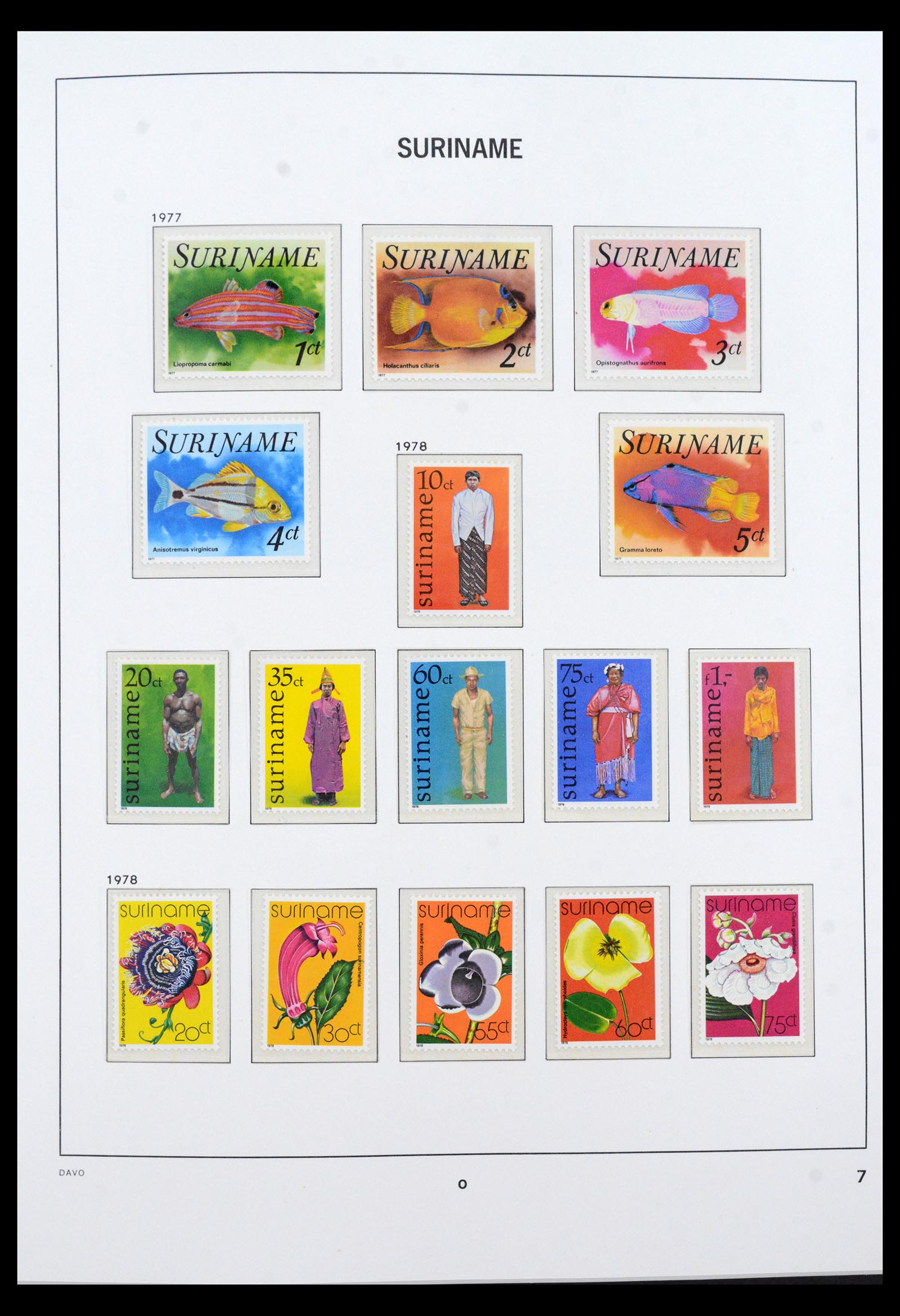 40458 0007 - Postzegel verzameling 40458 Suriname 1975-2004.