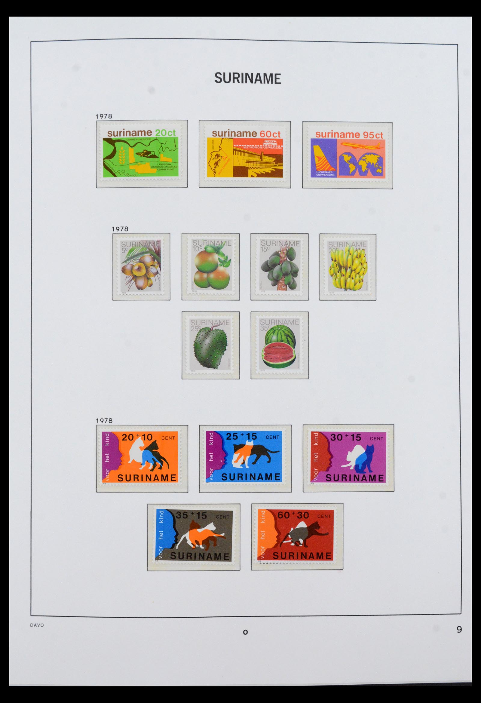 40458 0009 - Postzegel verzameling 40458 Suriname 1975-2004.