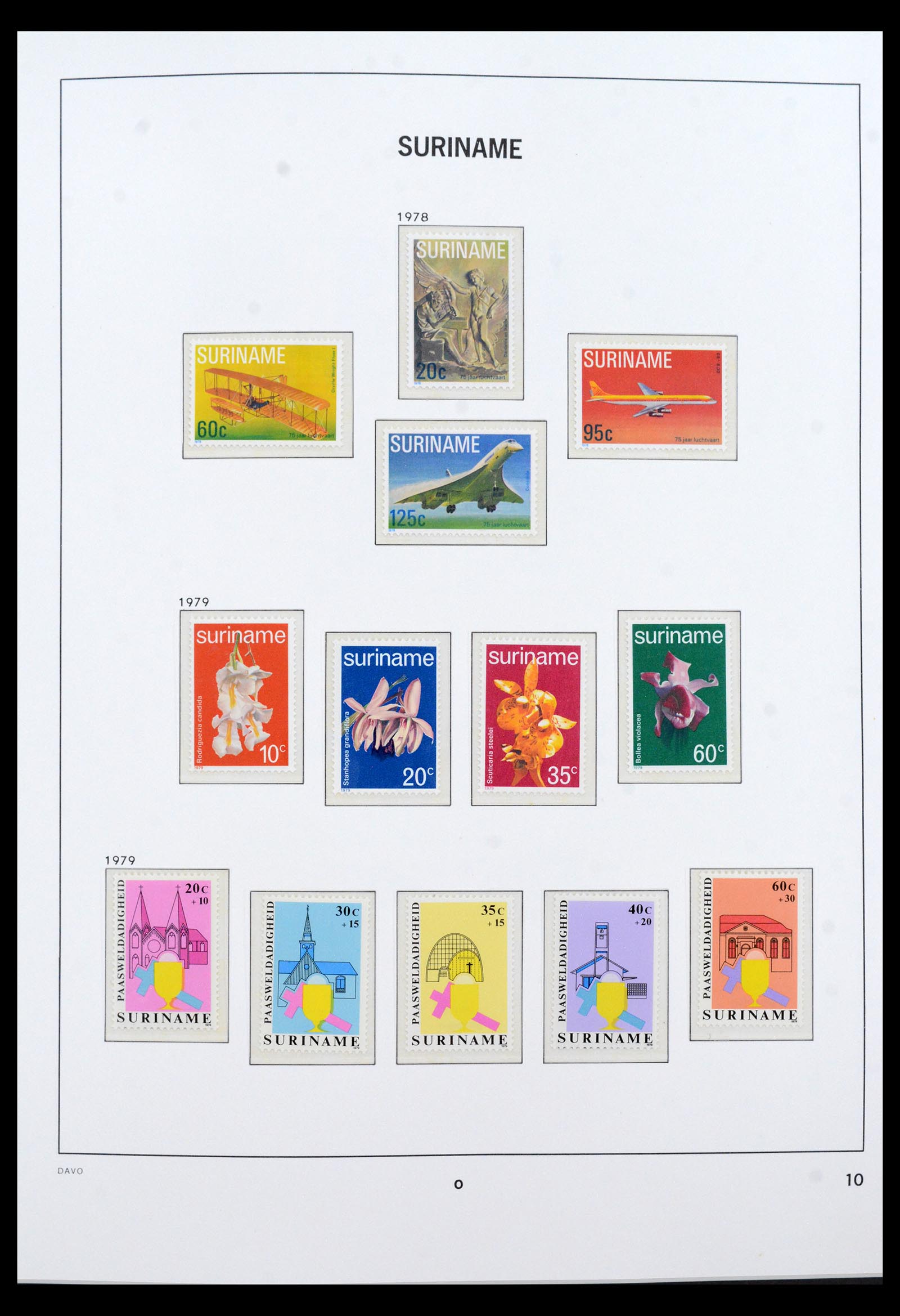 40458 0010 - Postzegel verzameling 40458 Suriname 1975-2004.