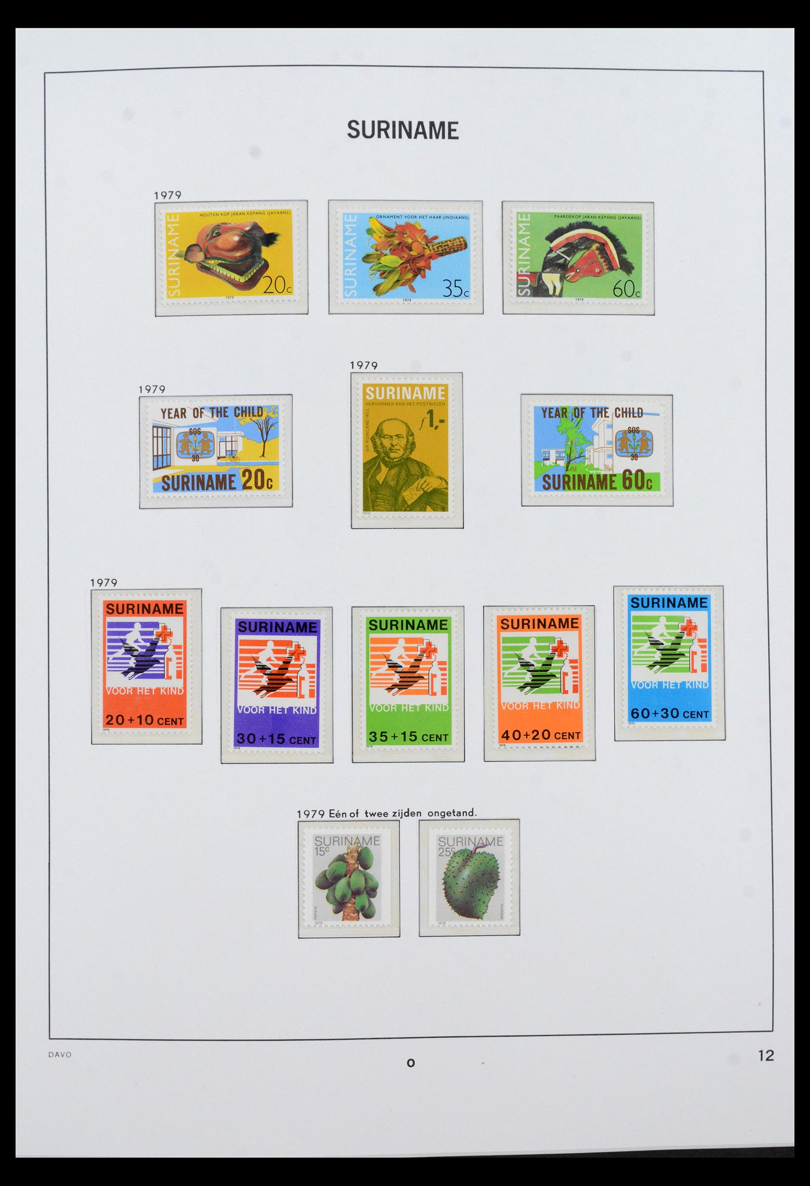 40458 0012 - Postzegel verzameling 40458 Suriname 1975-2004.