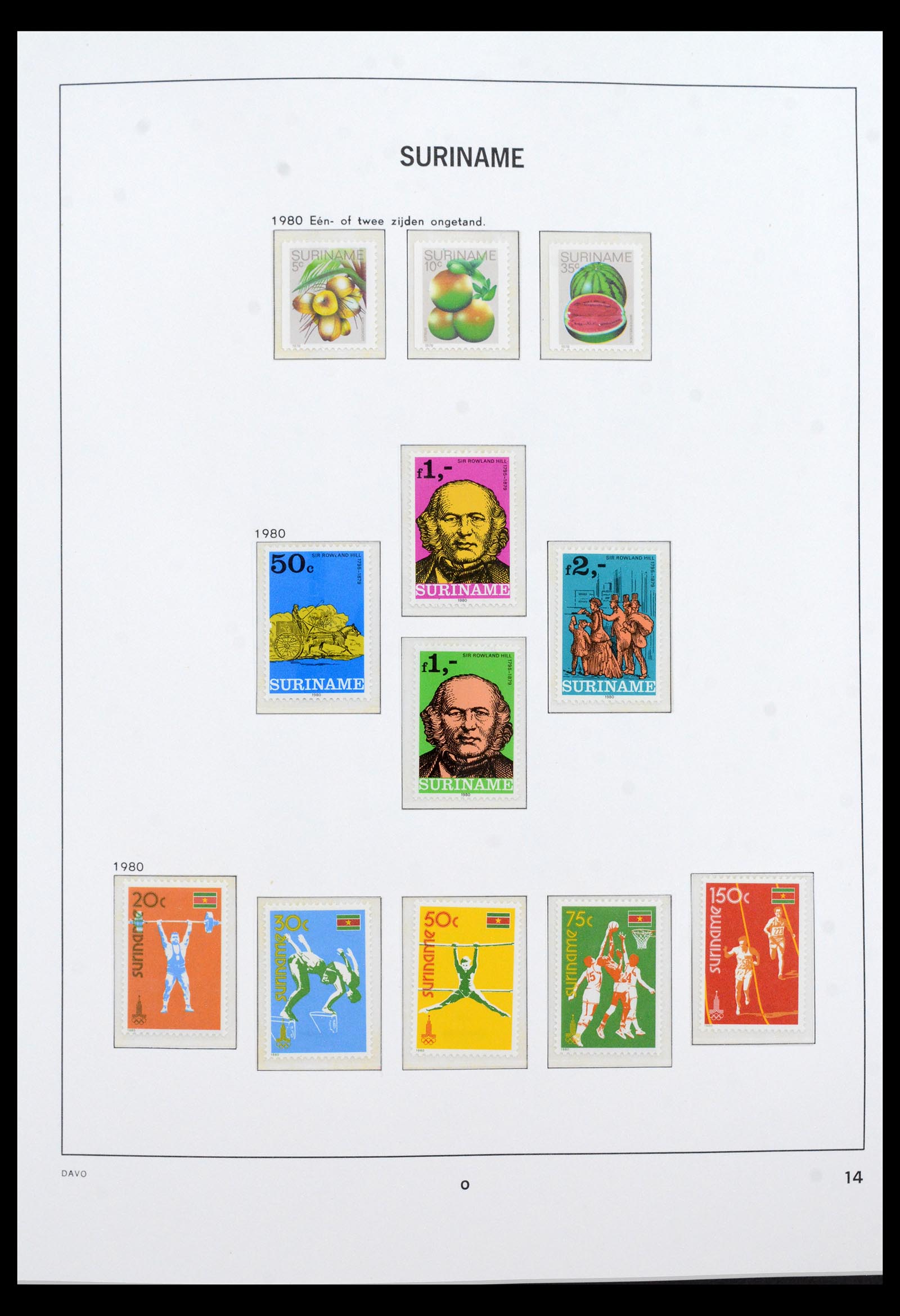 40458 0015 - Postzegel verzameling 40458 Suriname 1975-2004.