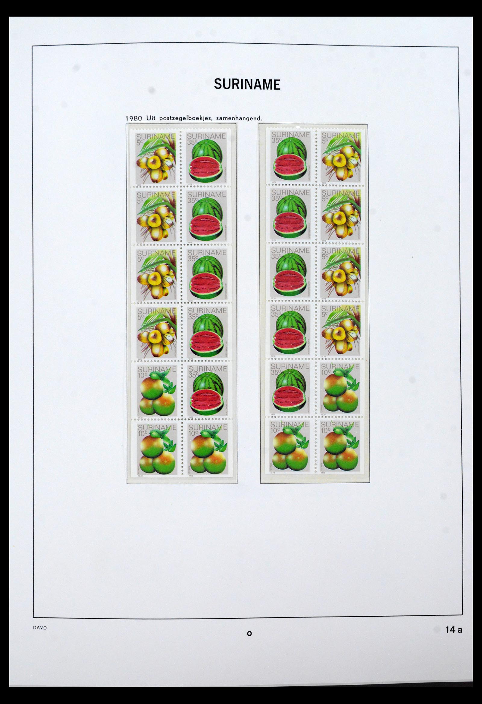 40458 0016 - Postzegel verzameling 40458 Suriname 1975-2004.