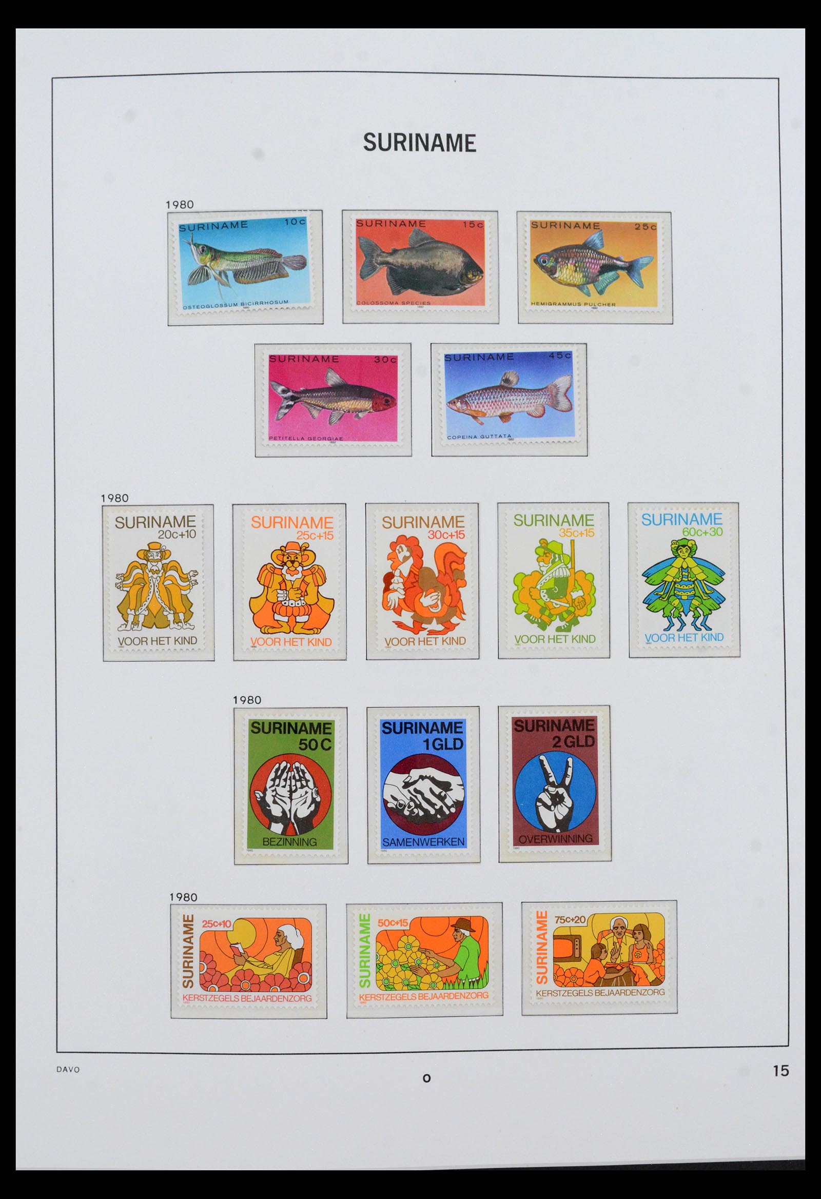 40458 0017 - Postzegel verzameling 40458 Suriname 1975-2004.
