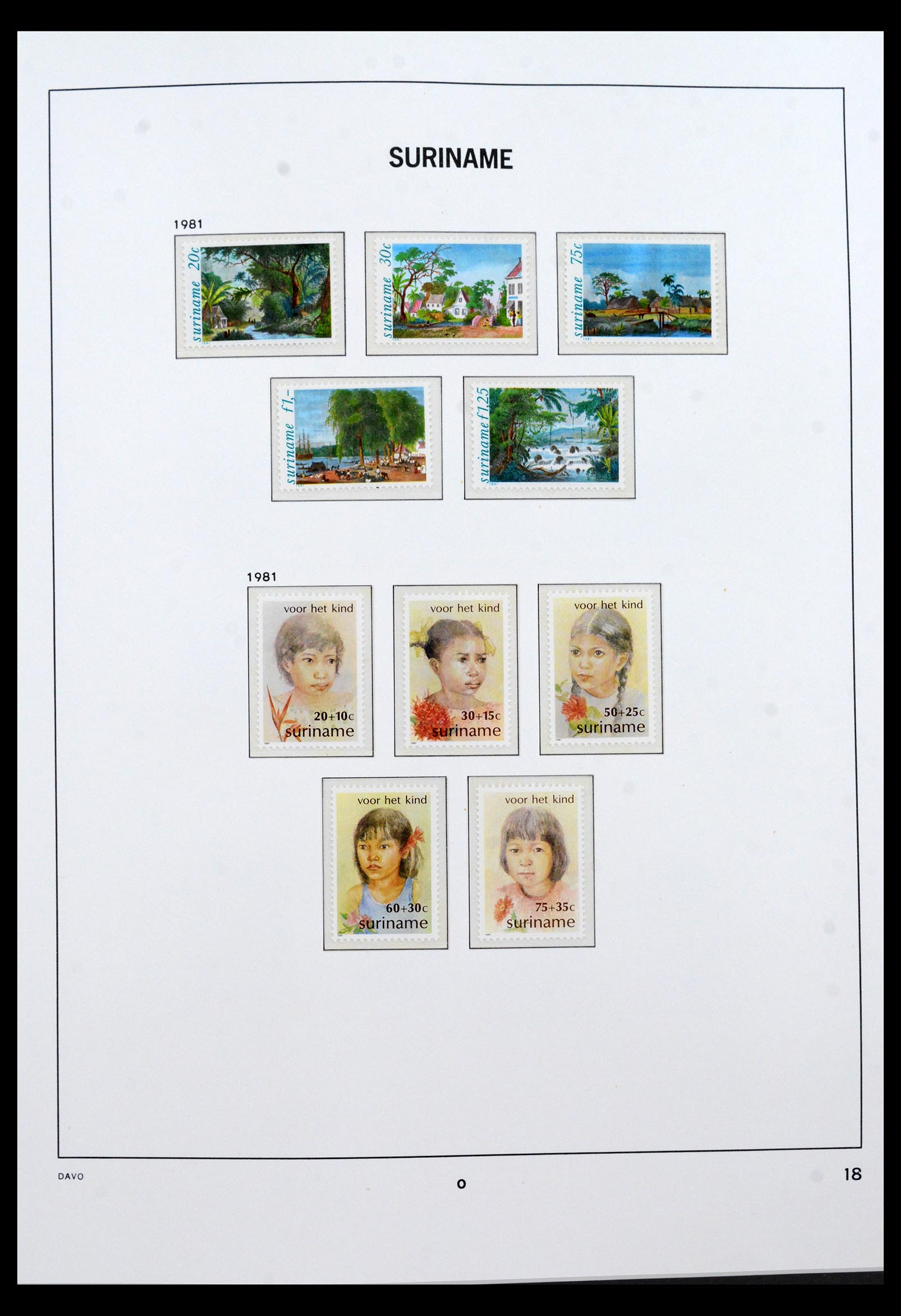 40458 0020 - Postzegel verzameling 40458 Suriname 1975-2004.