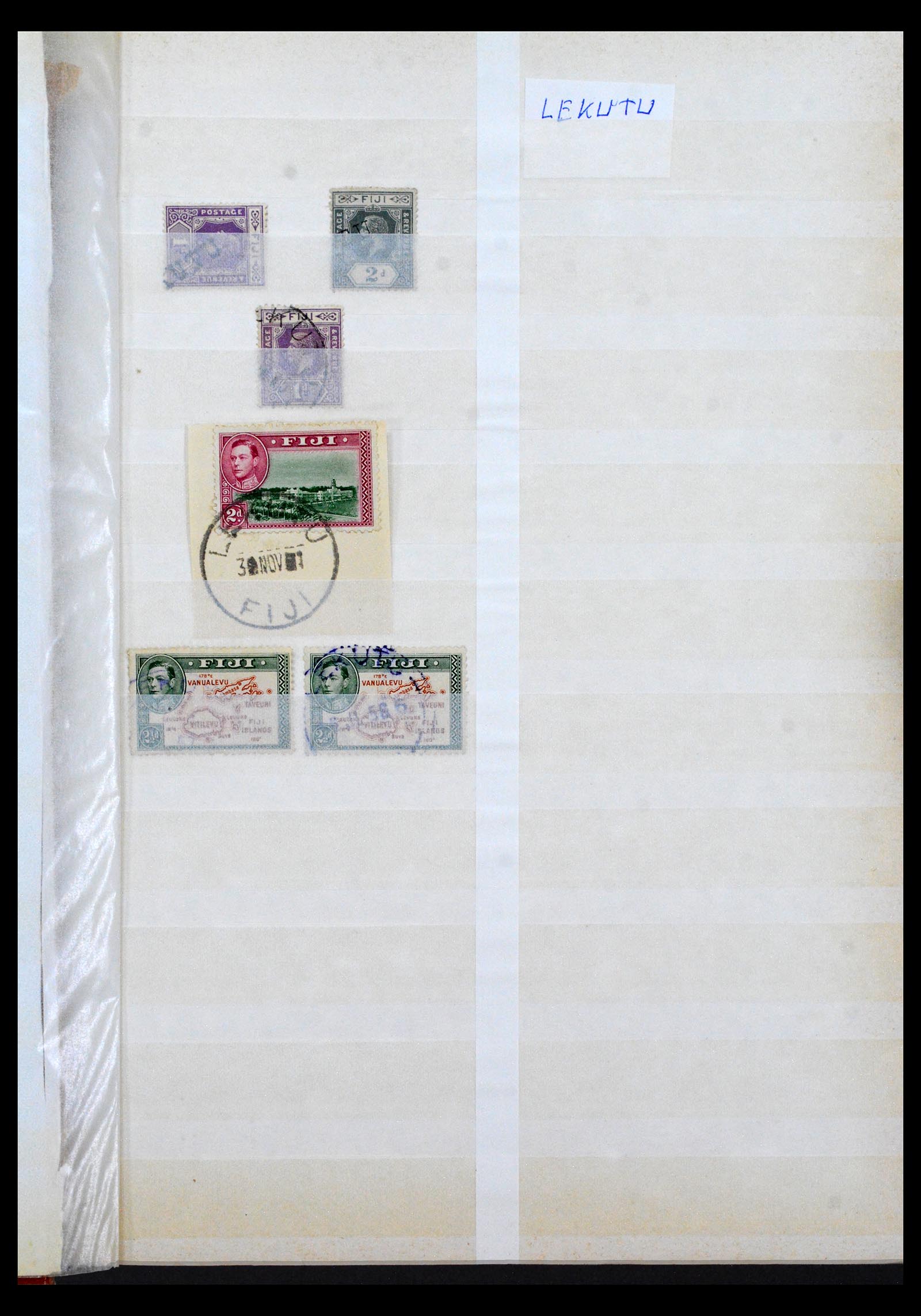 40461 0002 - Postzegel verzameling 40461 Fiji stempels 1930-1965.