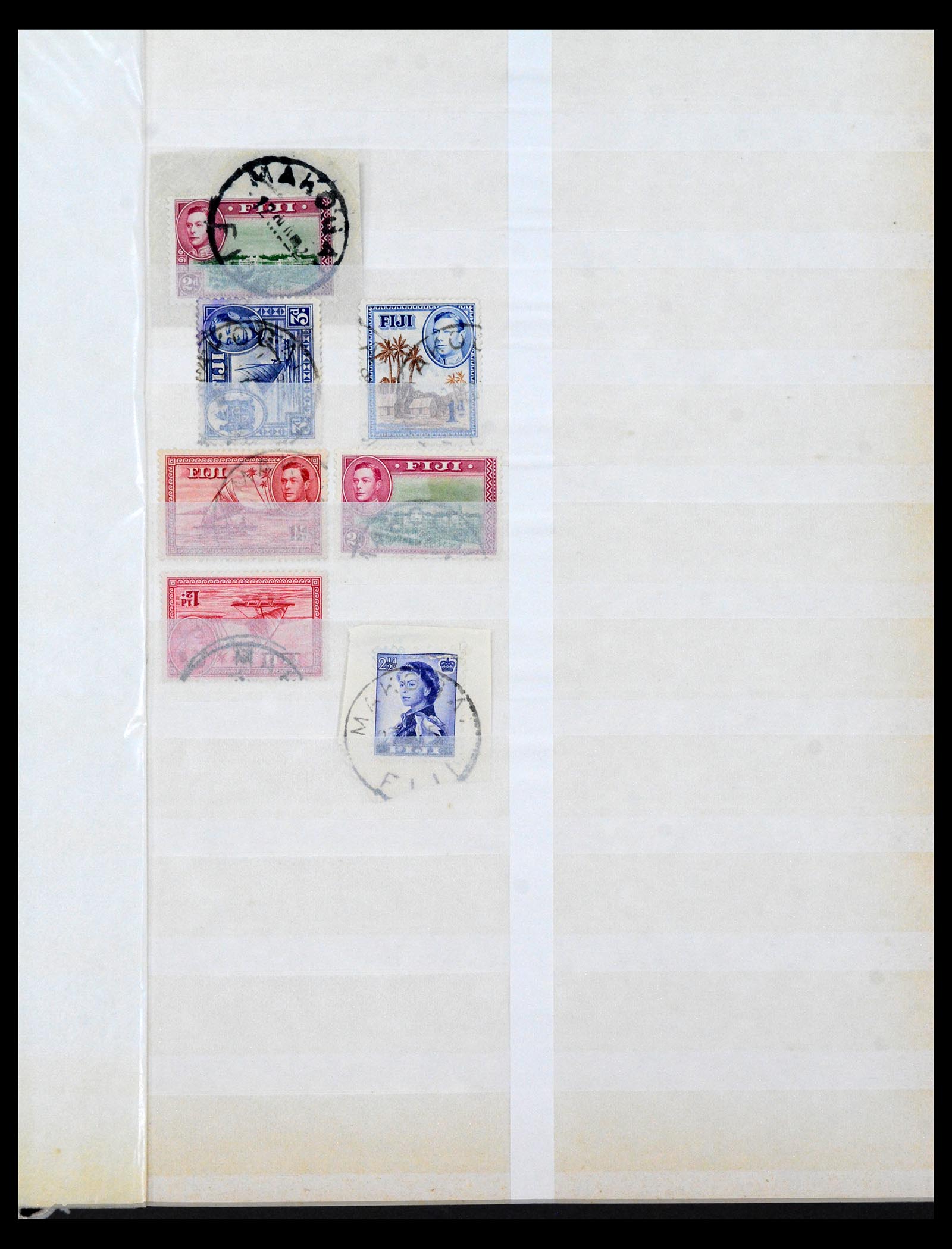 40461 0007 - Postzegel verzameling 40461 Fiji stempels 1930-1965.