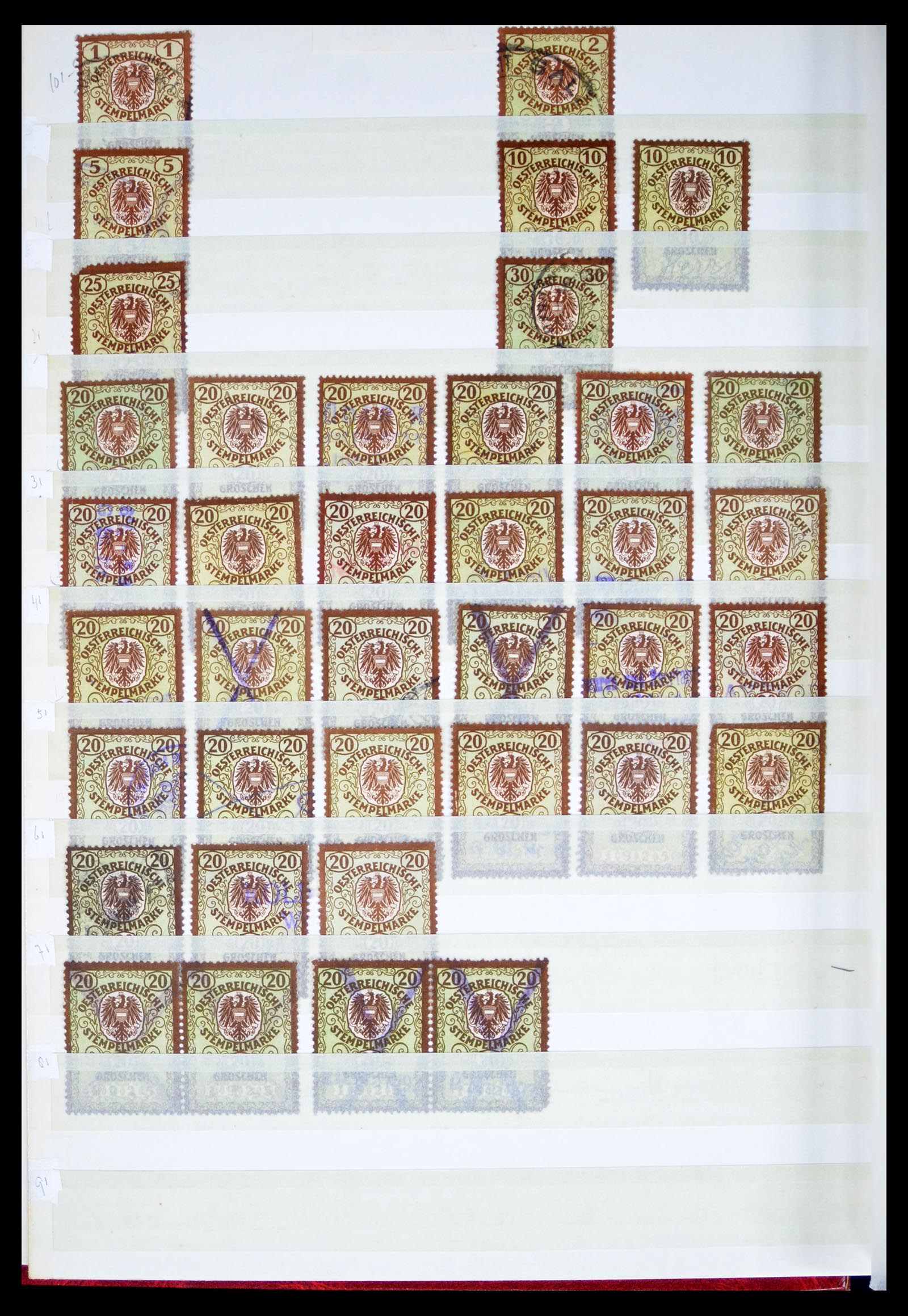 40466 0002 - Postzegel verzameling 40466 Oostenrijk fiscaal.