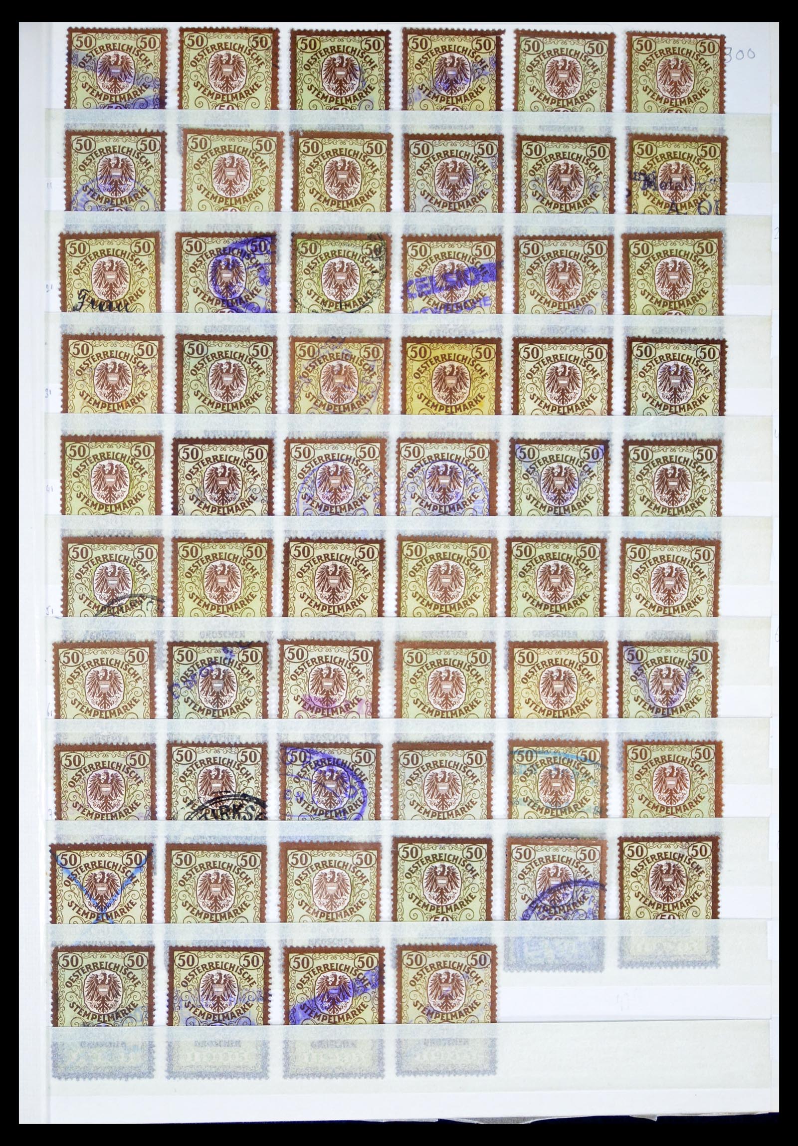 40466 0003 - Postzegel verzameling 40466 Oostenrijk fiscaal.