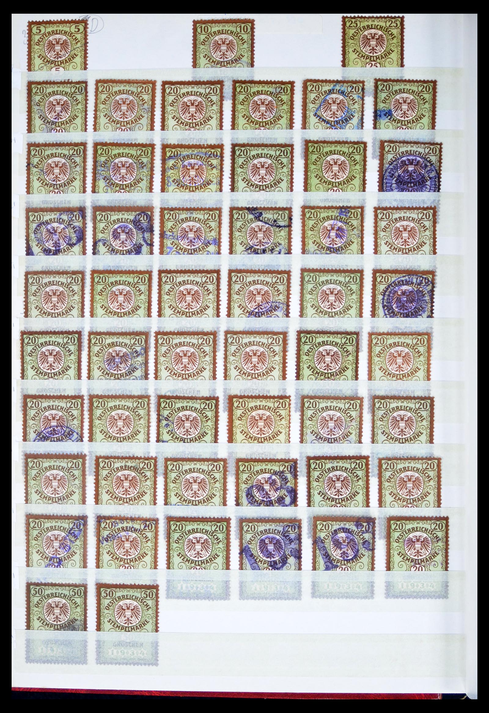 40466 0004 - Postzegel verzameling 40466 Oostenrijk fiscaal.