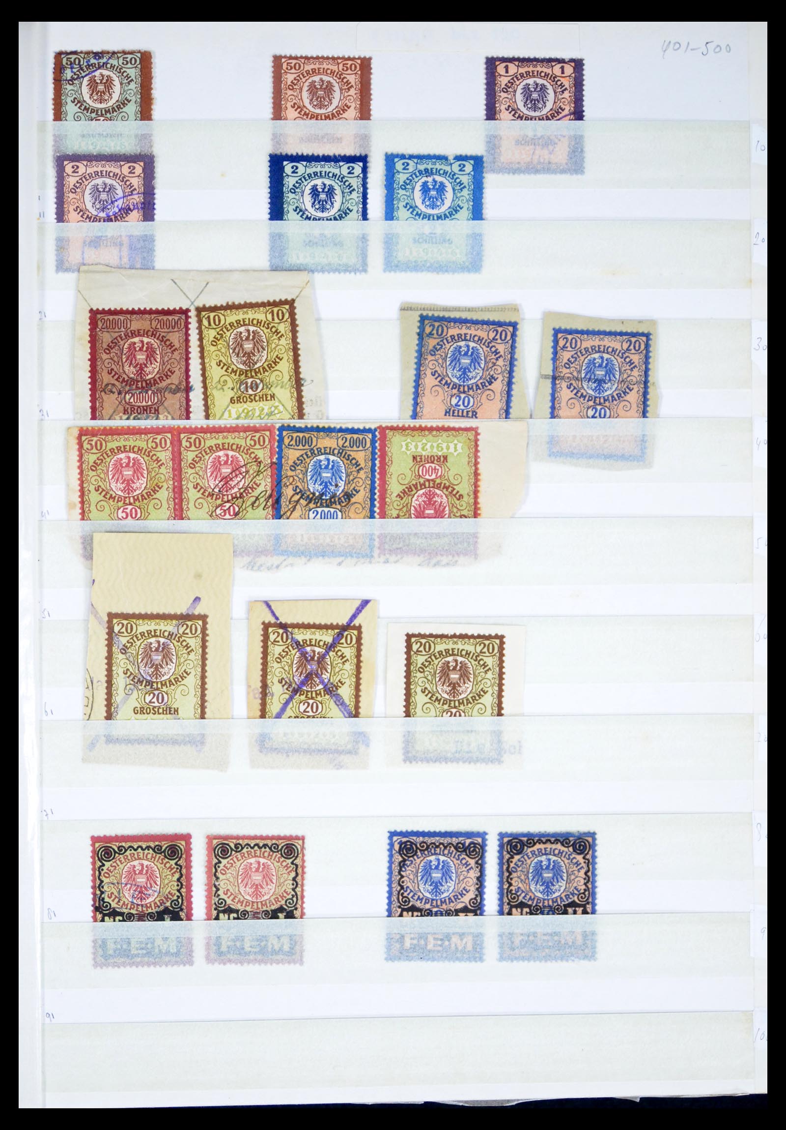 40466 0005 - Postzegel verzameling 40466 Oostenrijk fiscaal.