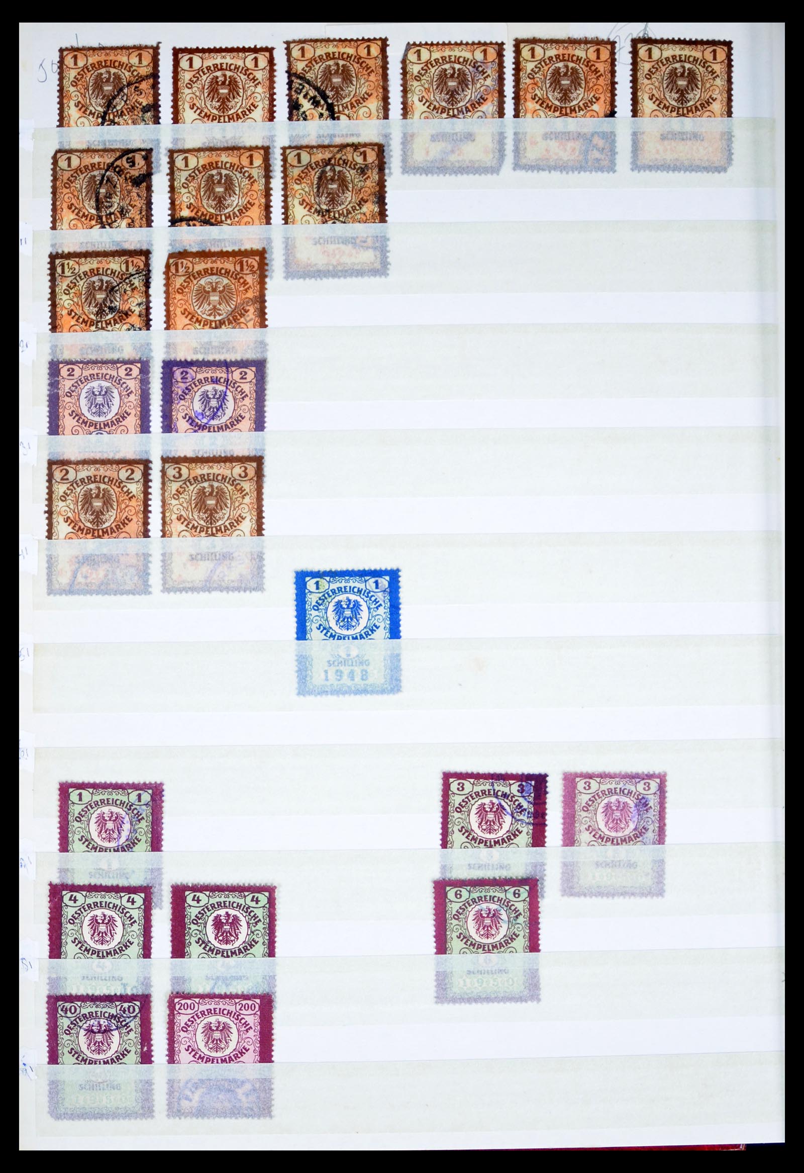 40466 0006 - Postzegel verzameling 40466 Oostenrijk fiscaal.