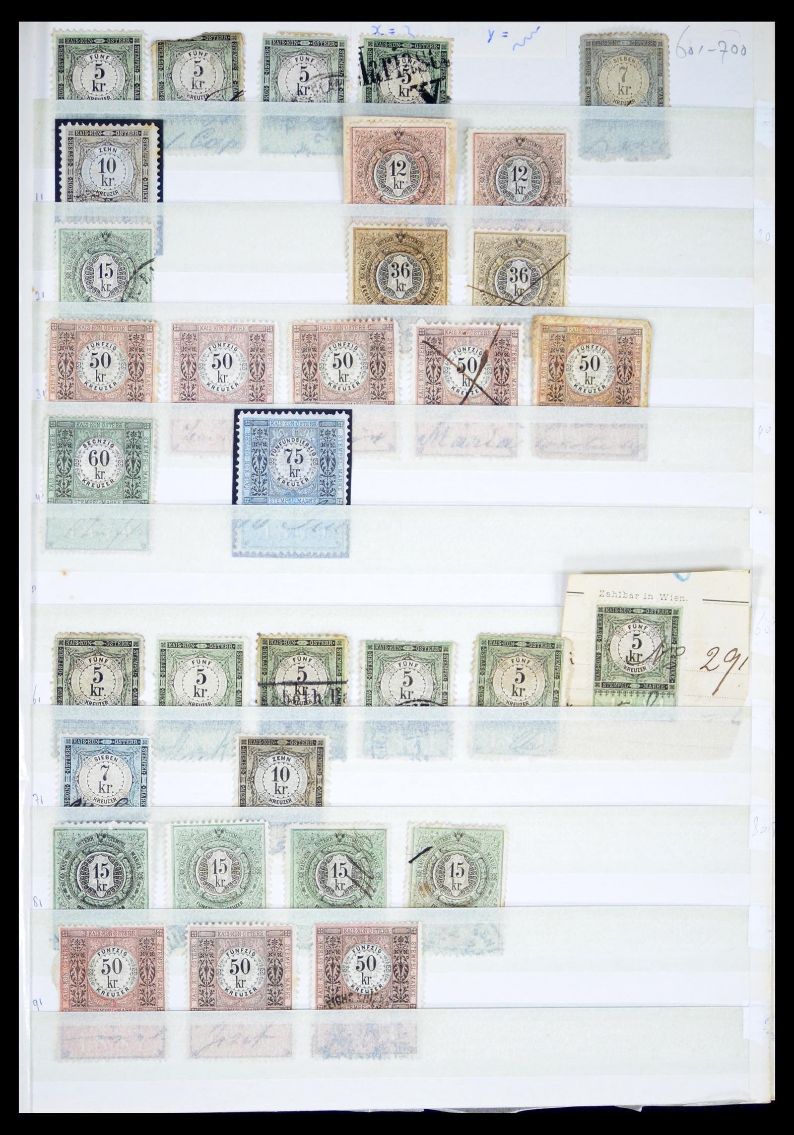 40466 0007 - Postzegel verzameling 40466 Oostenrijk fiscaal.