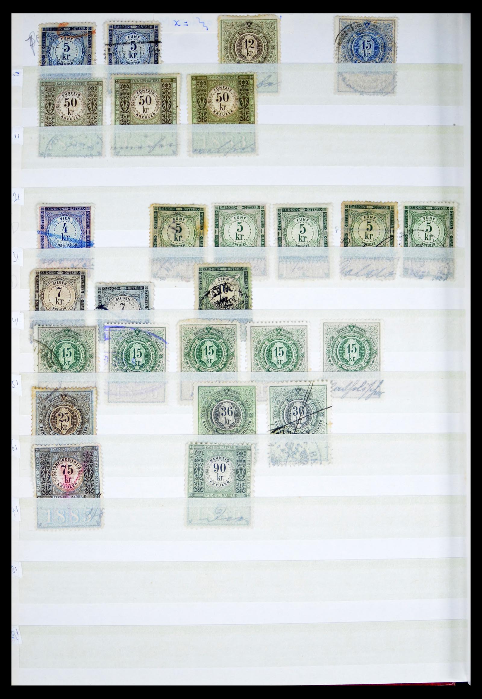 40466 0008 - Postzegel verzameling 40466 Oostenrijk fiscaal.
