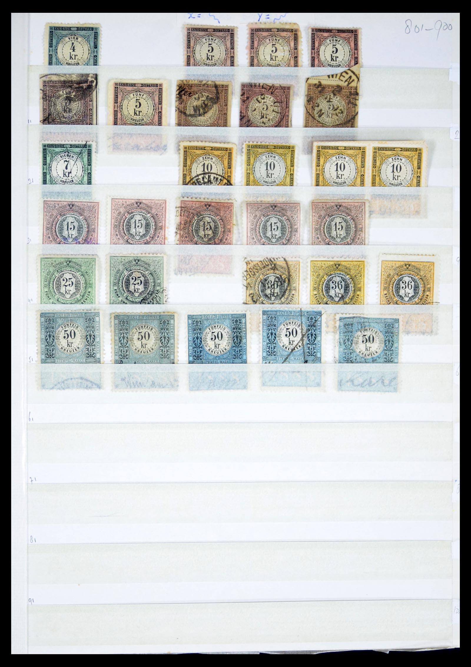 40466 0009 - Postzegel verzameling 40466 Oostenrijk fiscaal.