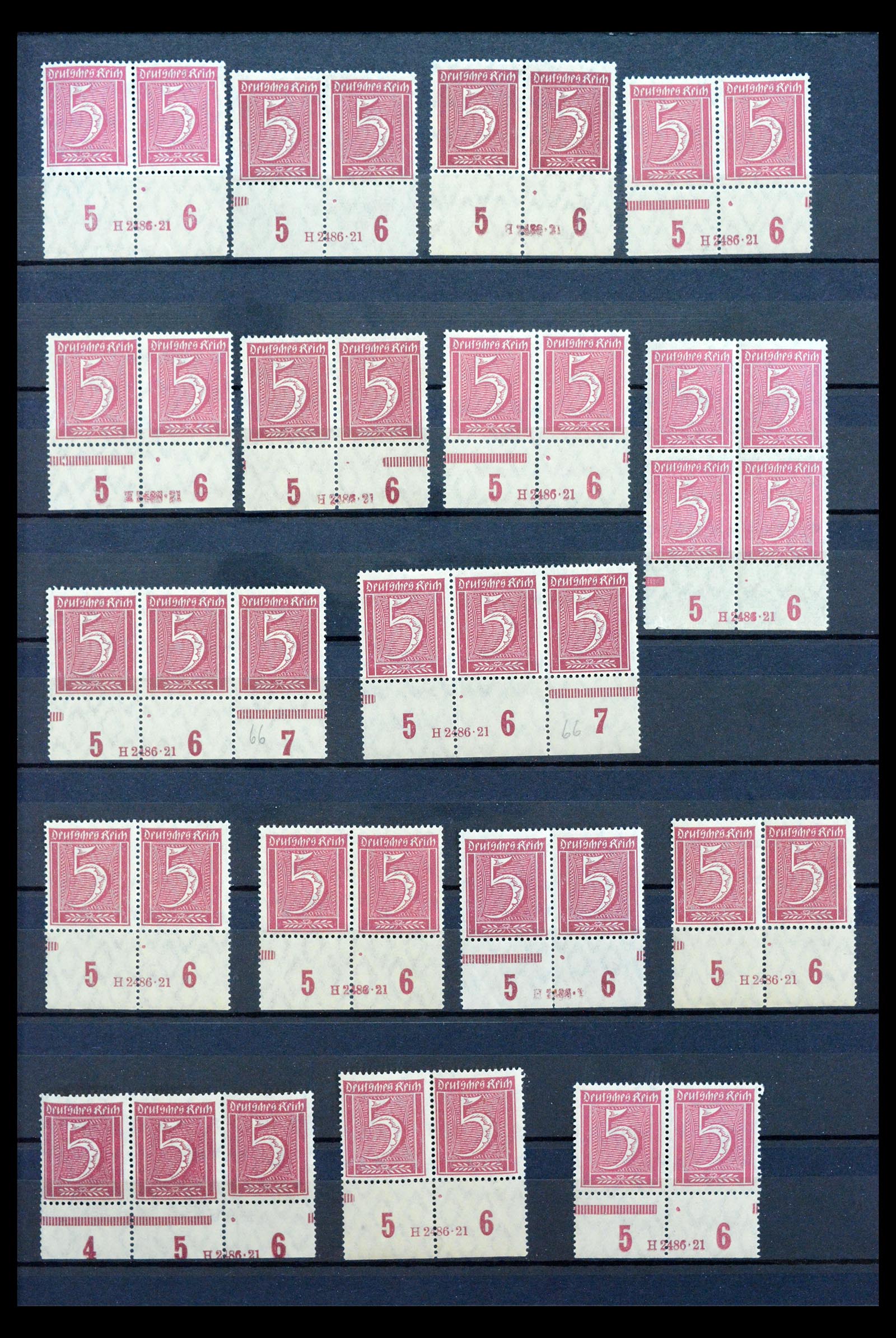 40467 0001 - Postzegel verzameling 40467 Duitse Rijk Han nummers.