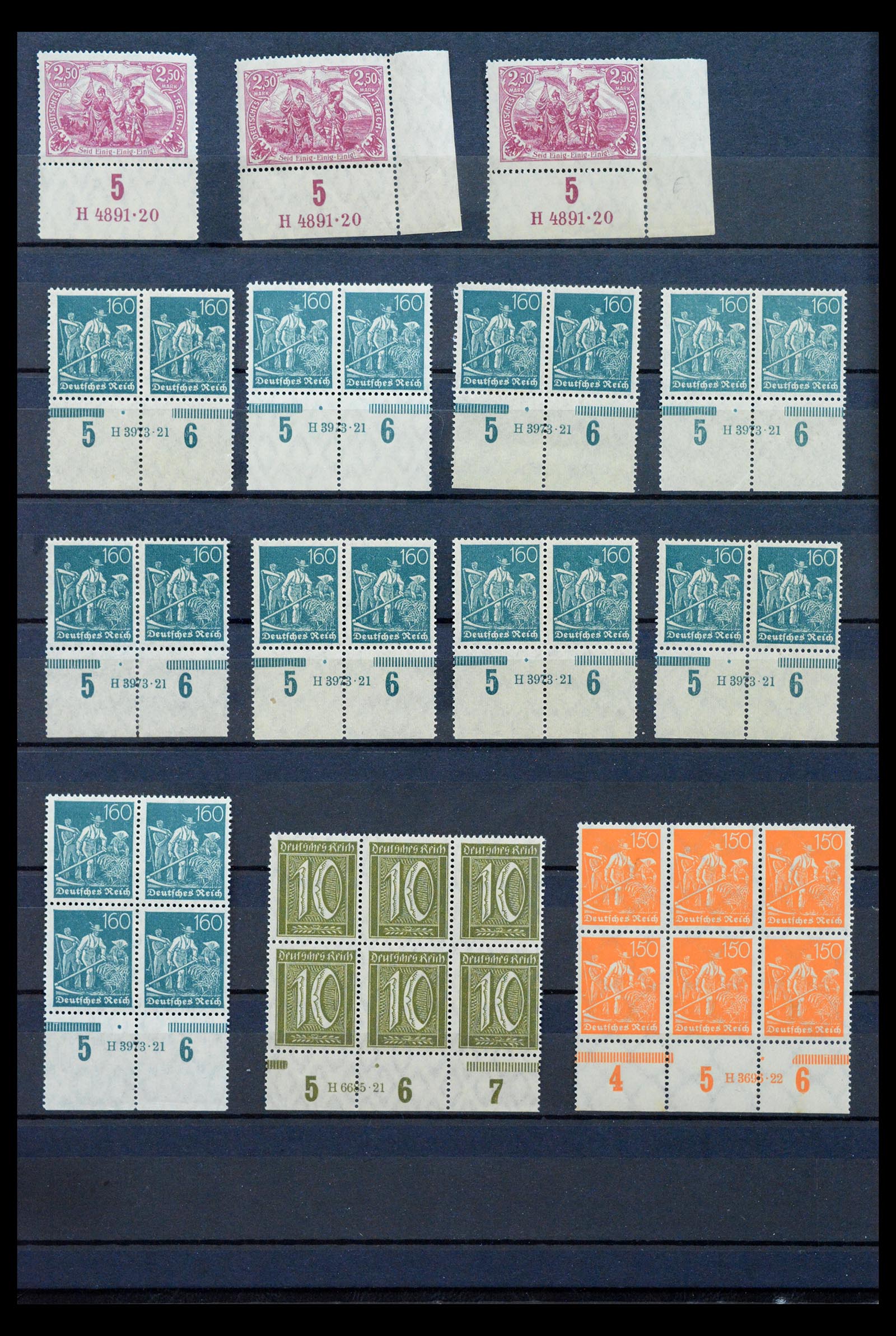 40467 0002 - Postzegel verzameling 40467 Duitse Rijk Han nummers.