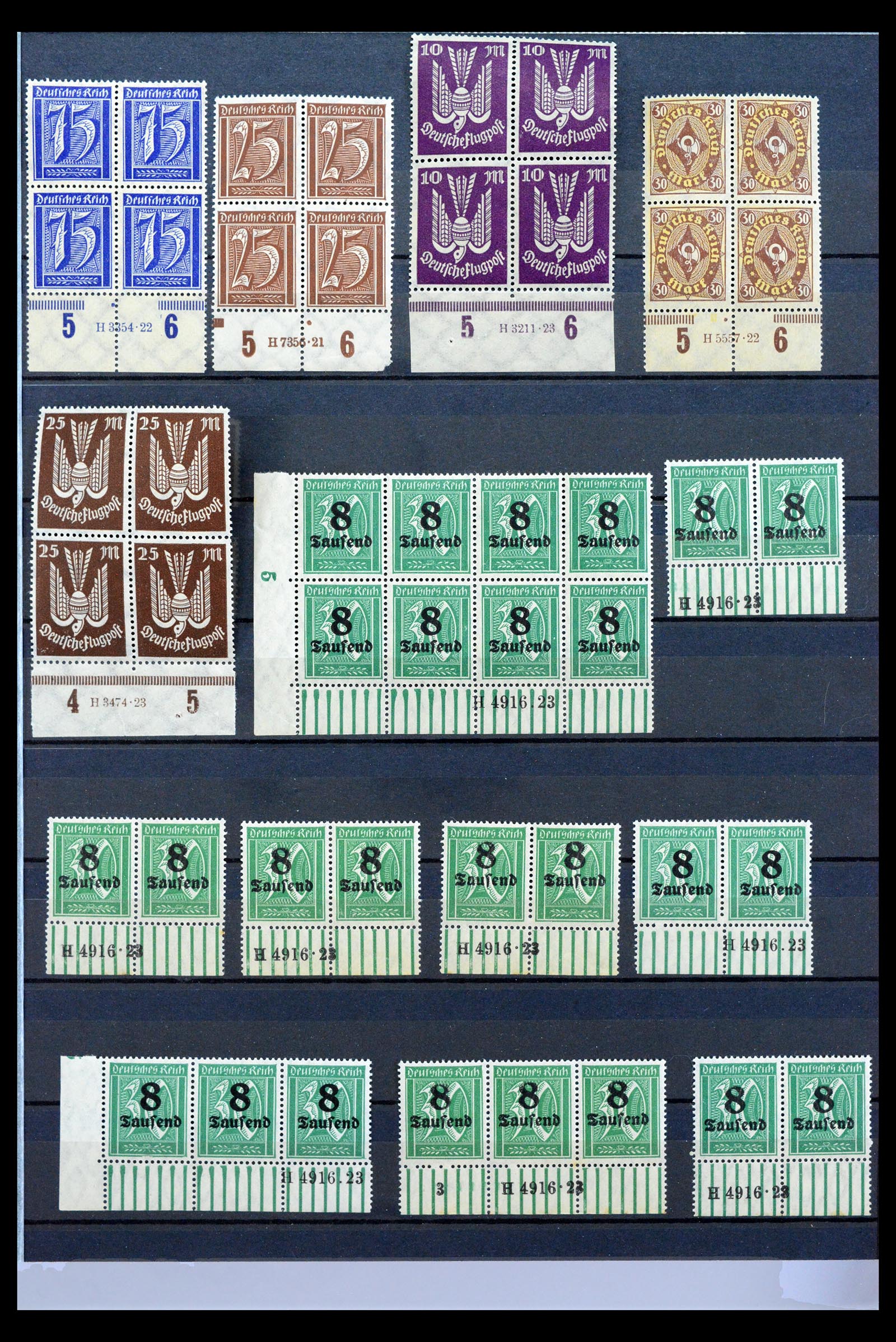 40467 0003 - Postzegel verzameling 40467 Duitse Rijk Han nummers.
