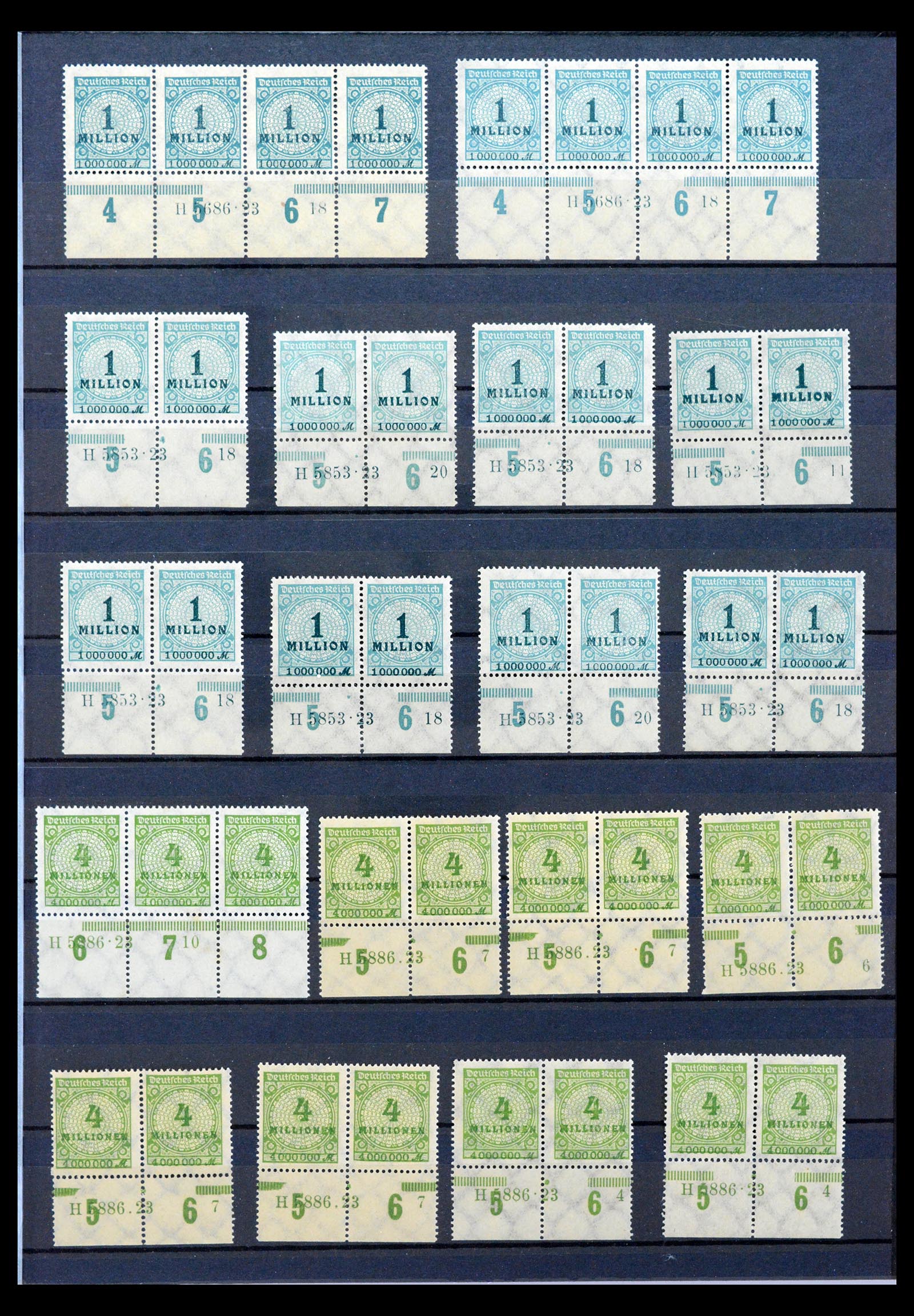 40467 0011 - Postzegel verzameling 40467 Duitse Rijk Han nummers.