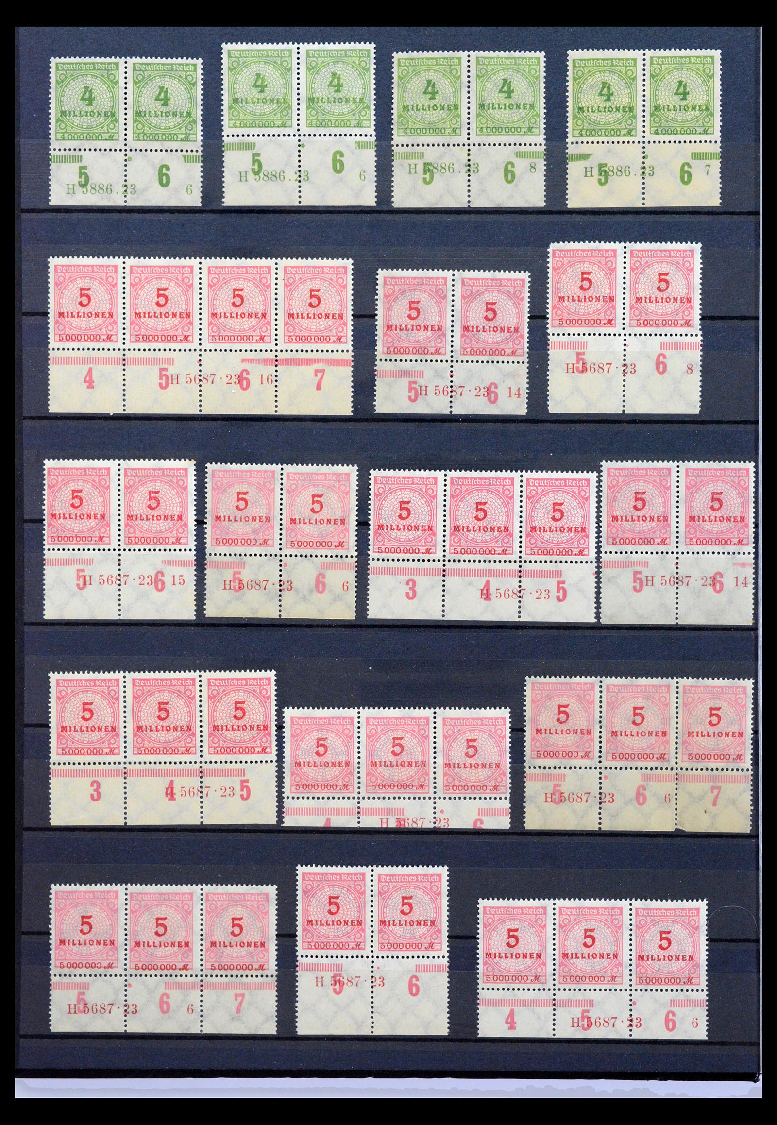 40467 0012 - Postzegel verzameling 40467 Duitse Rijk Han nummers.