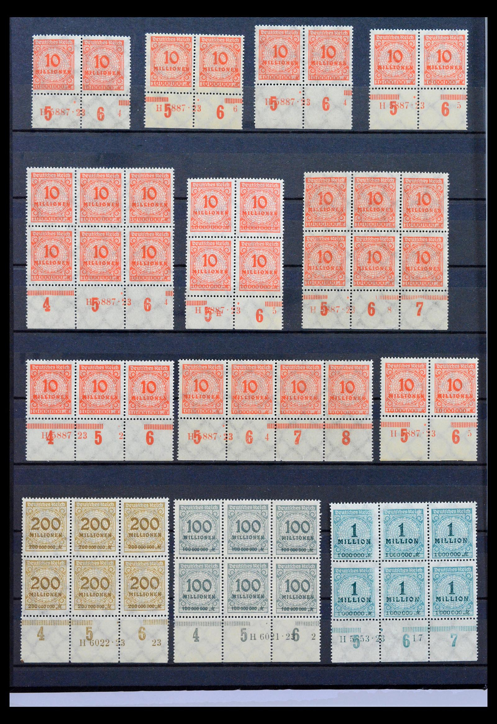 40467 0014 - Postzegel verzameling 40467 Duitse Rijk Han nummers.