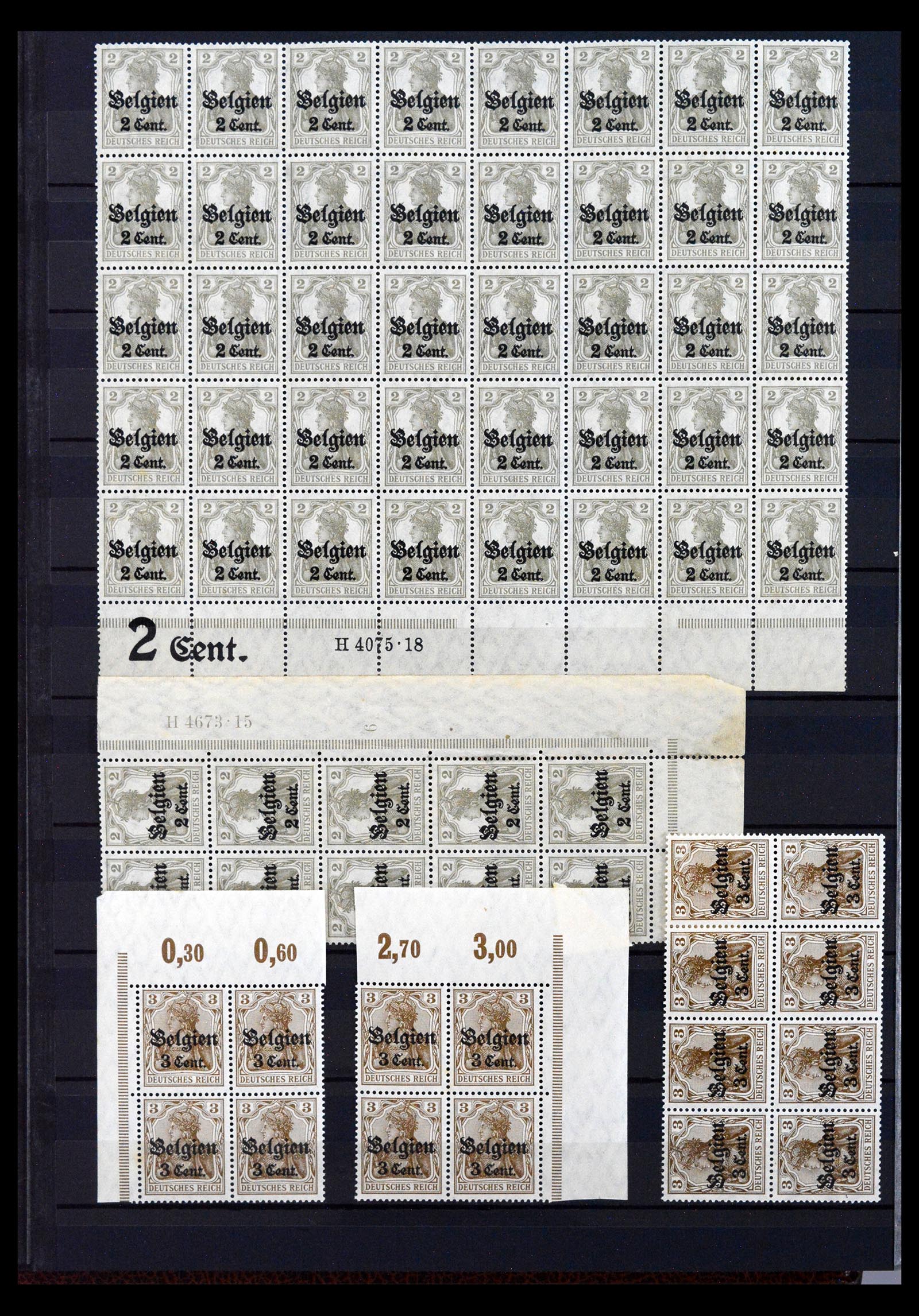 40470 0004 - Postzegel verzameling 40470 Duitse bezetting België 1914-1918.
