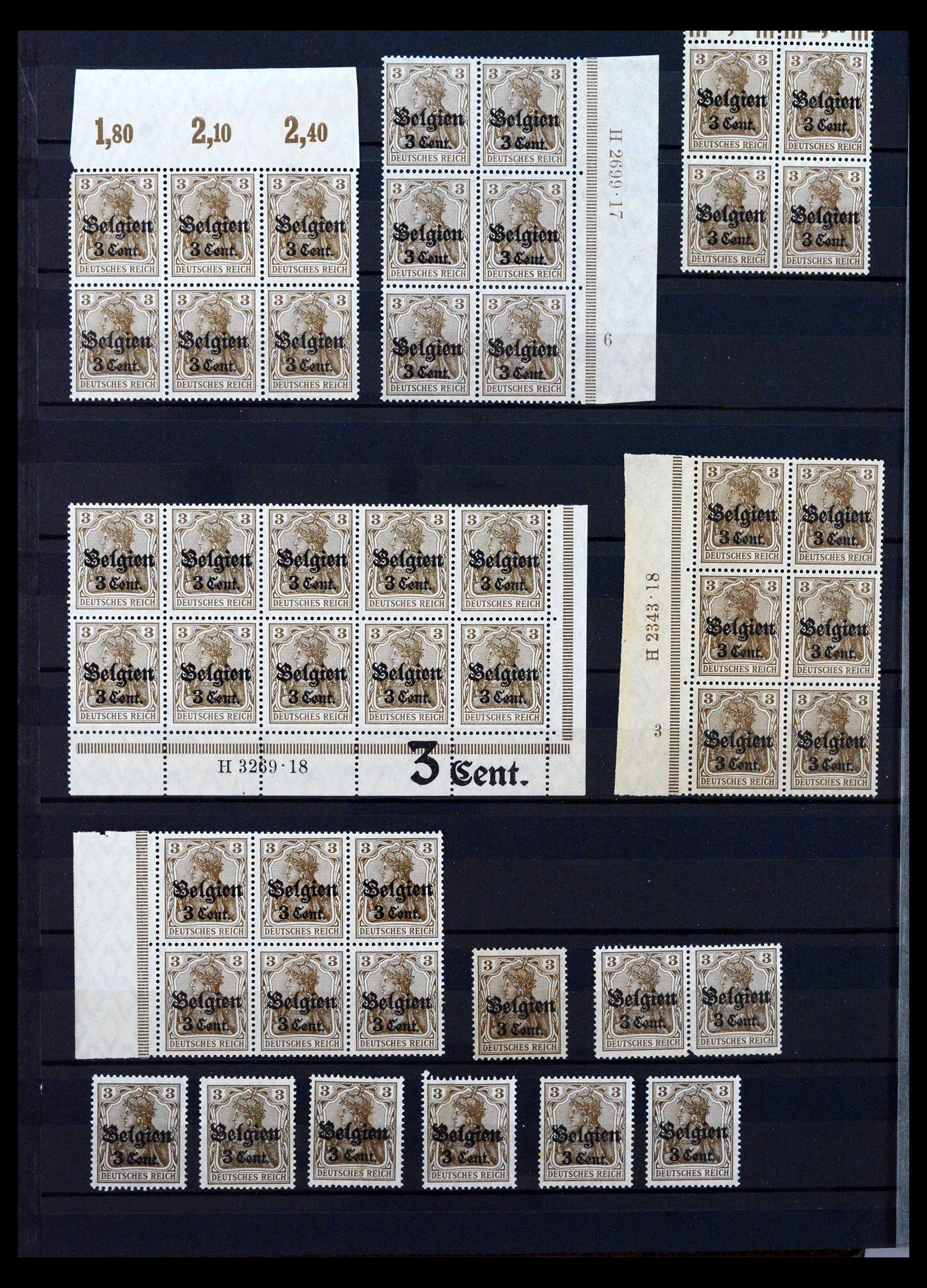 40470 0006 - Postzegel verzameling 40470 Duitse bezetting België 1914-1918.