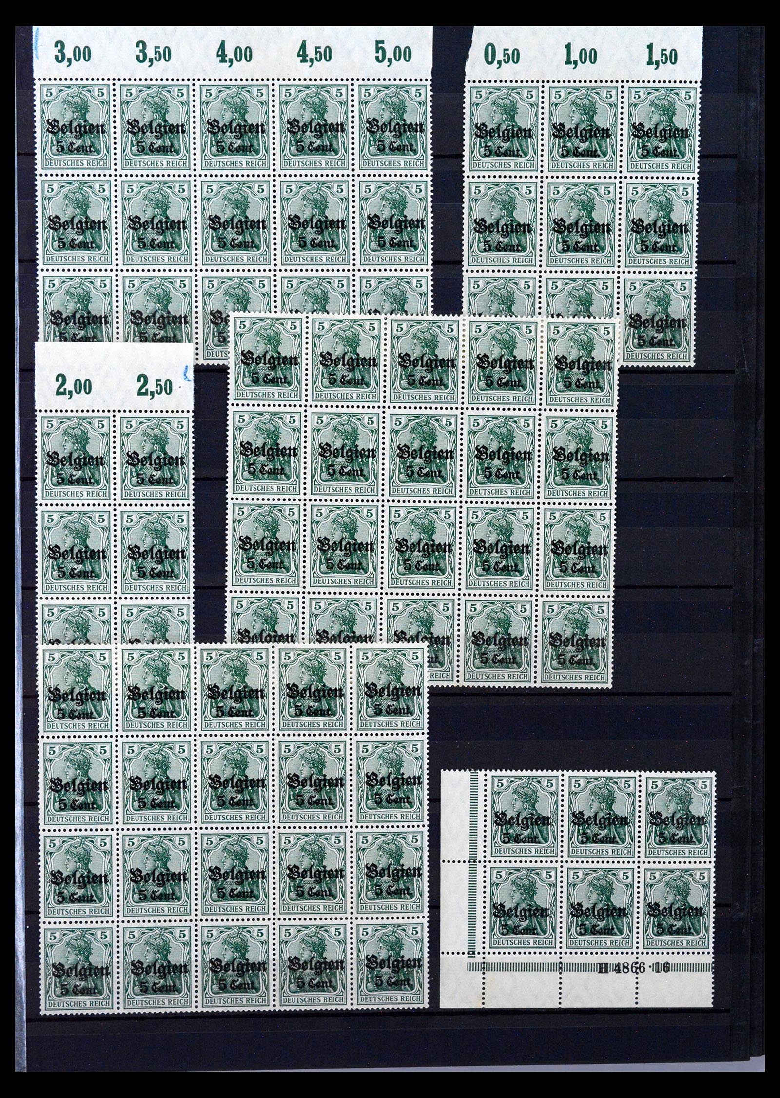 40470 0007 - Postzegel verzameling 40470 Duitse bezetting België 1914-1918.