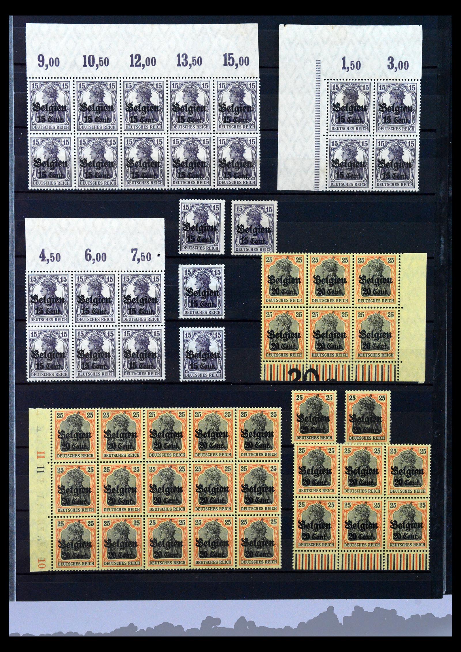 40470 0011 - Postzegel verzameling 40470 Duitse bezetting België 1914-1918.