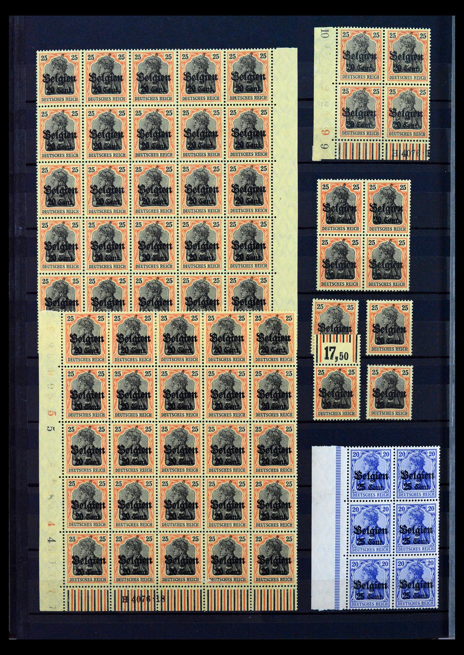 40470 0012 - Postzegel verzameling 40470 Duitse bezetting België 1914-1918.